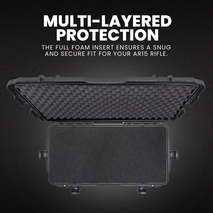 NANUK 980 Hard Case with Customizable Cubed Foam 30” IP67 Waterproof & Crushproof, Rugged Construction for Ultimate Protection, Made in North America – Olive (29.9” x 16.2” x 7.3”)