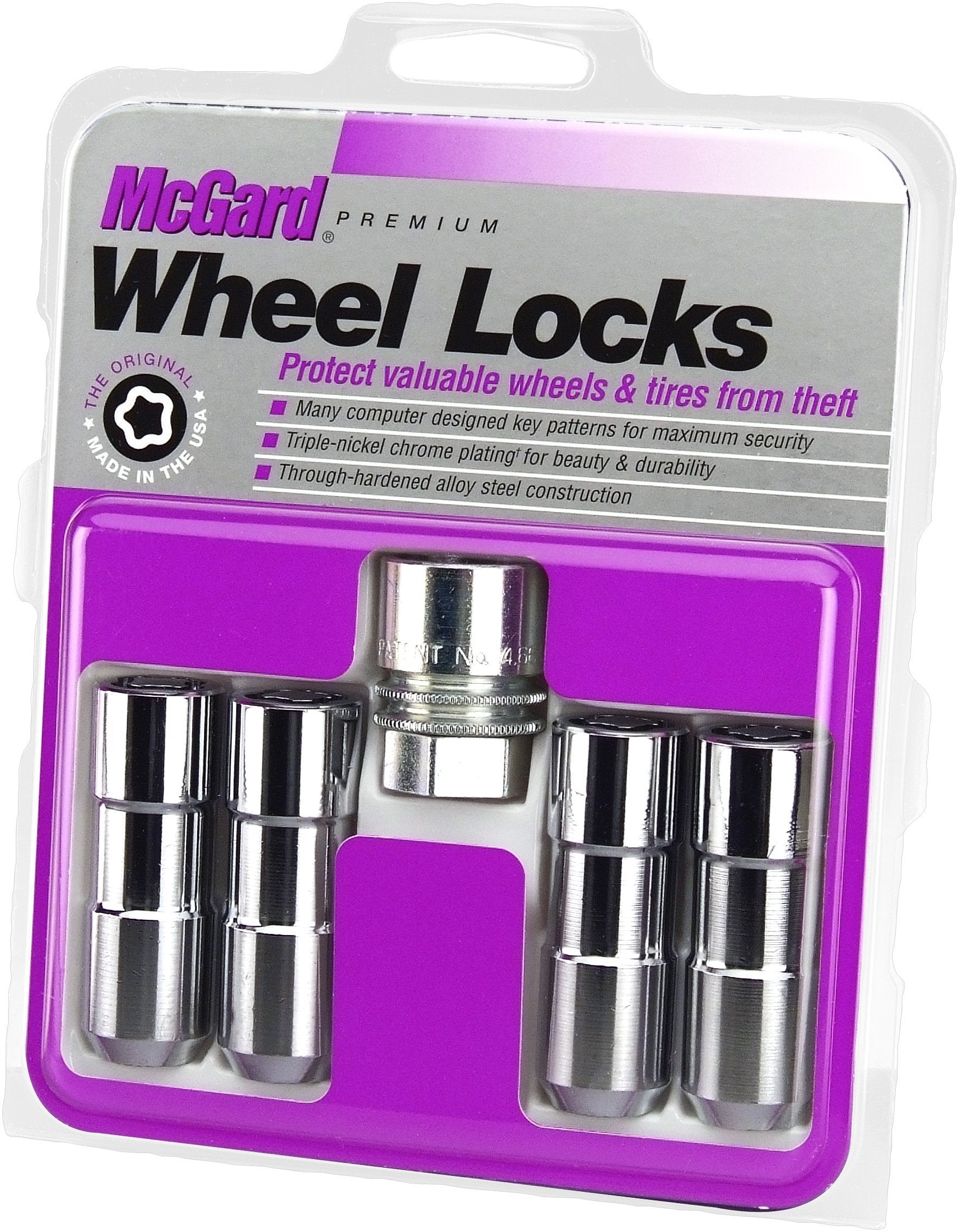 Chrome Cone Seat Wheel Locks MCGARD 24134 (9/16" - 18 Thread Size) - Set of 4
