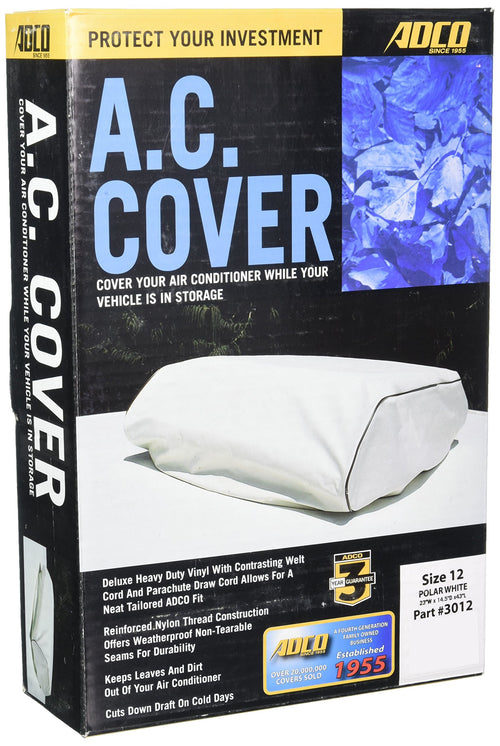 Size 12 ADCO White RV Air Conditioner Cover