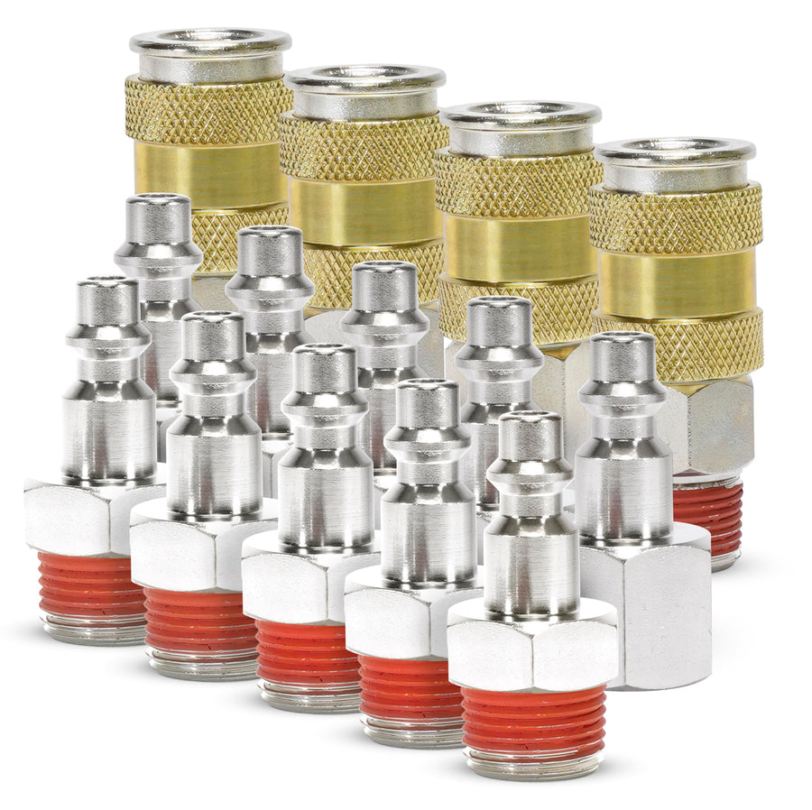 High Flow Couplers 3/8" NPT M (2) & F (2), Quick Connect Studs 3/8" M (5) & F (5), NO LOGO