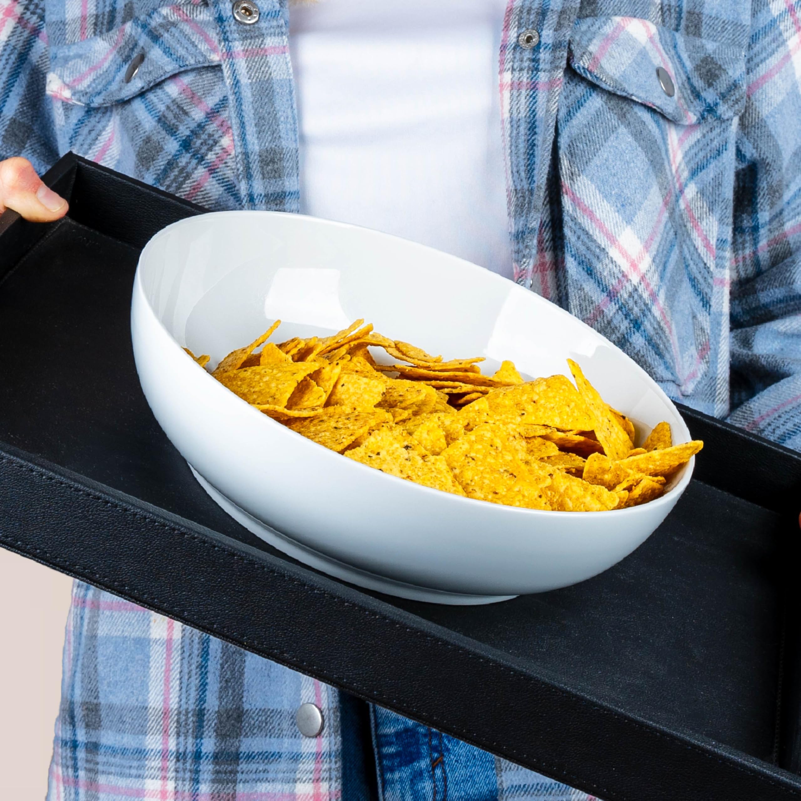 25 cm silwy® Porcelain Magnetic Food Bowl - Stackable & Non-Slip for Camping, Caravanning, and Boating - Ideal for Fruit, Salad, Pasta & More - Rattle-Free Design