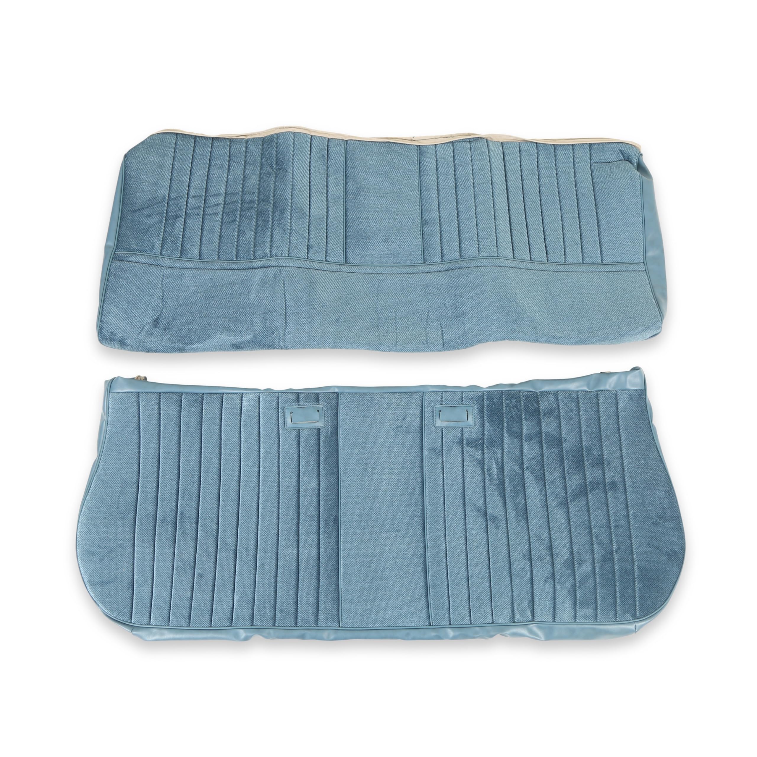 UP87C01MEDBLUE Brothers Trucks Seat Cover-Front Bench-Med Blue Vinyl/Blue Velour