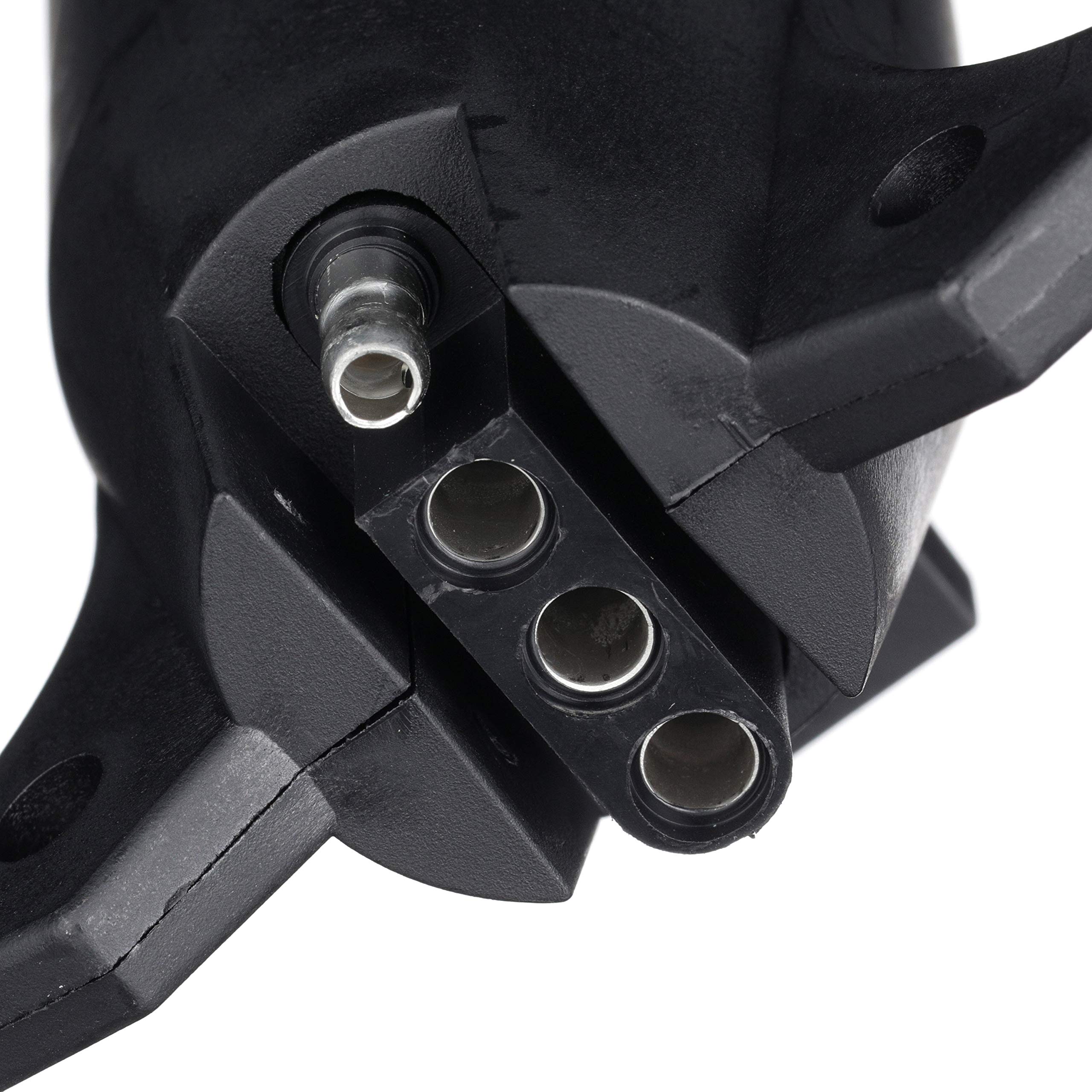 Trailer Adapter Attwood 14135-7 — Connects 7-Blade Round to 4-Pin Flat Connector — for Auxiliary, Taillights and Turn Signals
