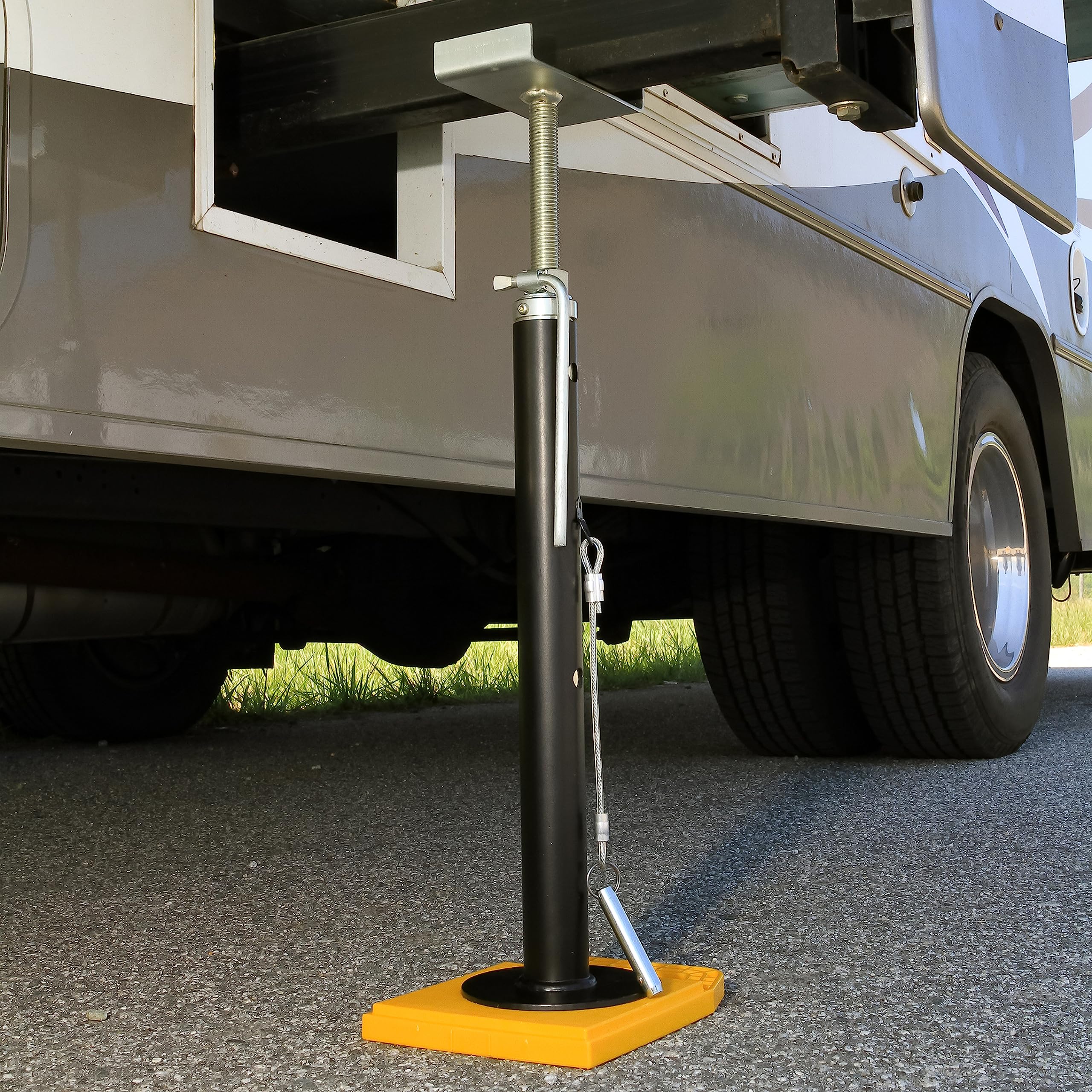 Eaz-Lift Camco RV Slide Out Supports - Heavy-Duty Steel Support Jacks for Camper - Adjustable Height from 19" to 47" with Incremental Lock Positions - Supports Up to 5,000lbs Each - Set of 2 (48866)