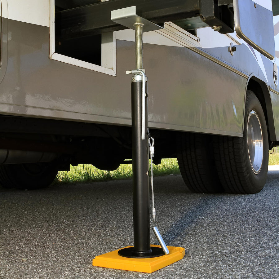 Eaz-Lift Camco RV Slide Out Supports - Heavy-Duty Steel Support Jacks for Camper - Adjustable Height from 19" to 47" with Incremental Lock Positions - Supports Up to 5,000lbs Each - Set of 2 (48866)