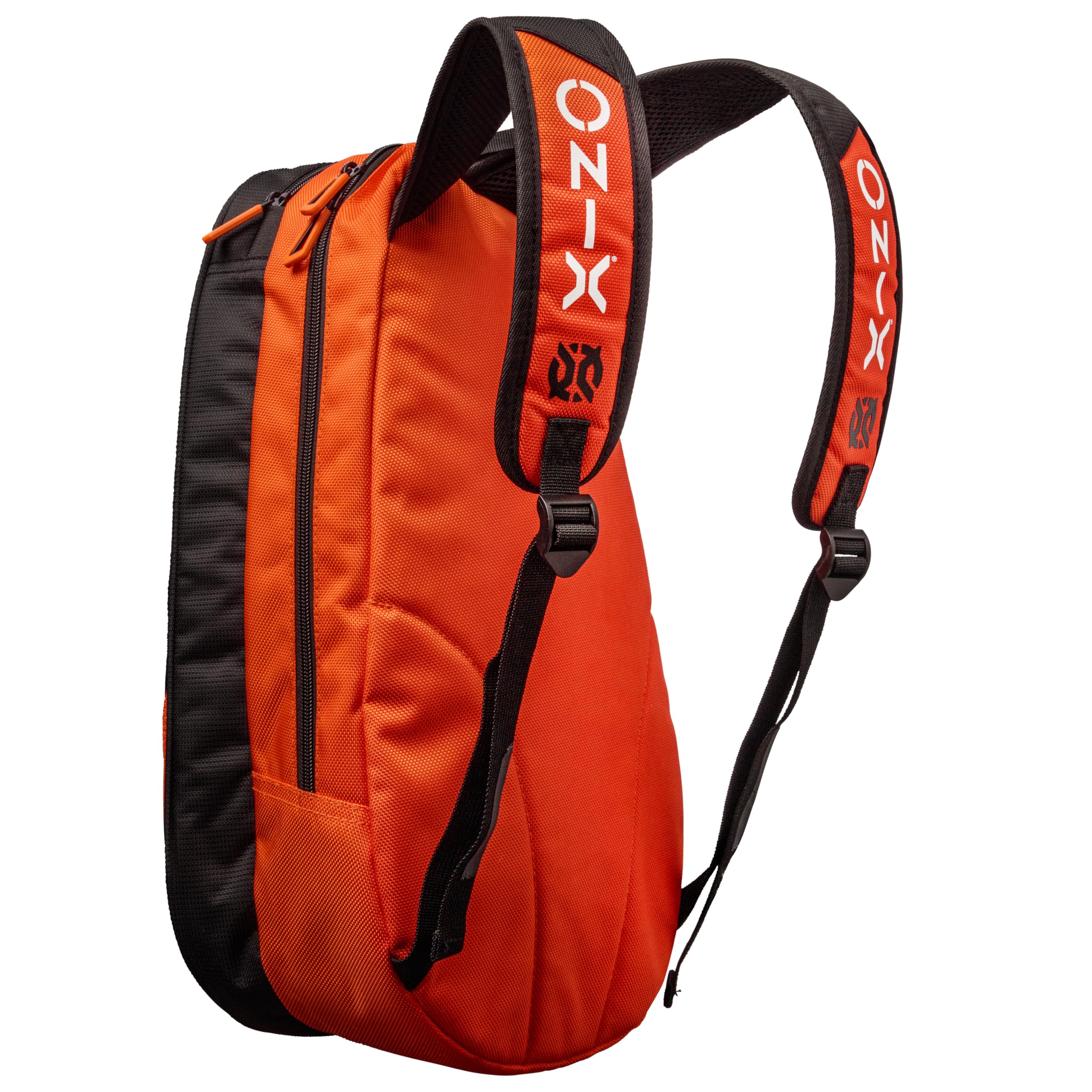 ONIX Pro Team Pickleball Long Lasting Durability Hook and Loop Closure Easy to Carry Straps Paddle Paddle Compartment Polyester Mini Backpack — Orange/Black