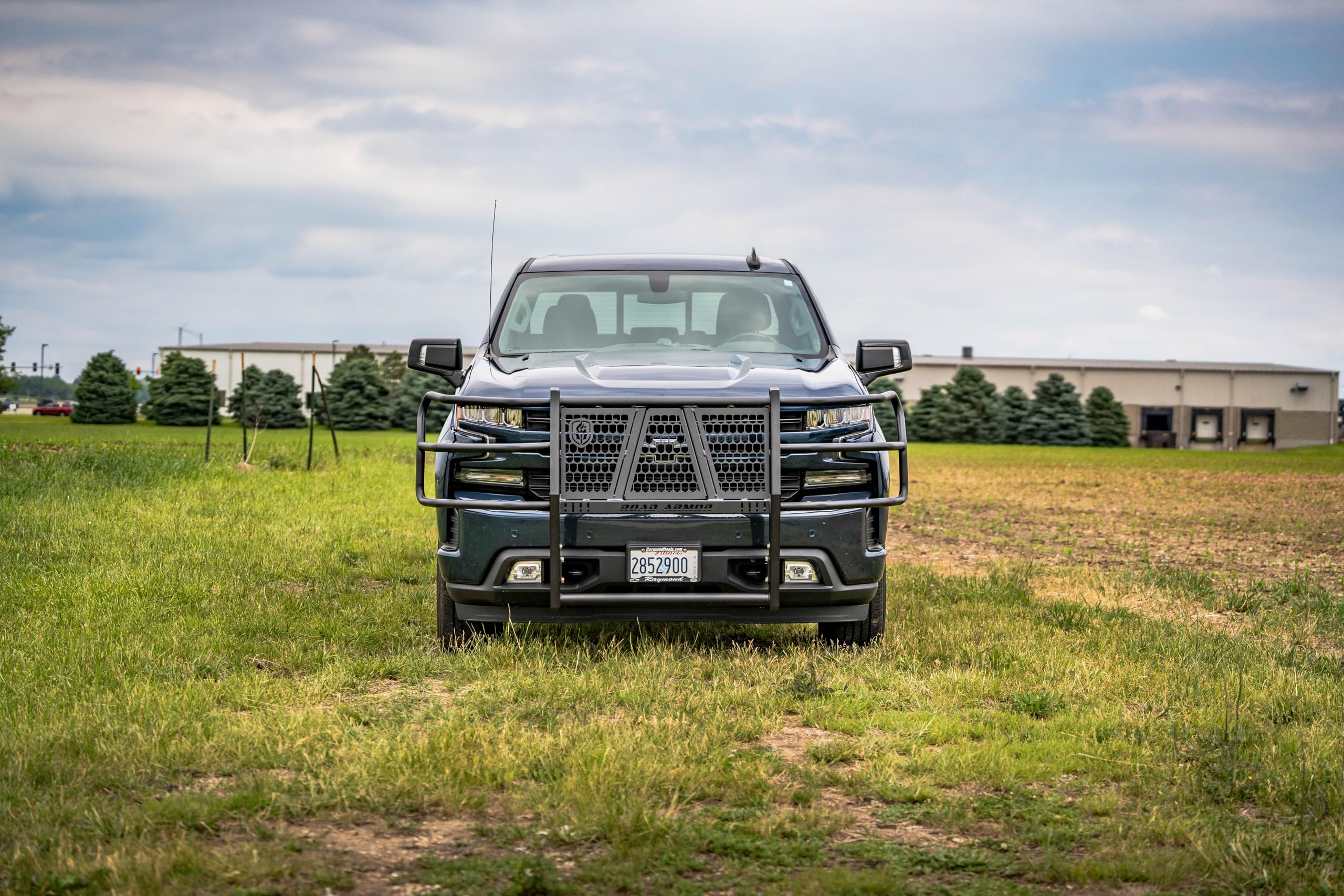 Vaquero Road Armor 3191-BRSH Front Grille Guard - Texture Black - Compatible with: 2019-2021 Chevy Silverado 1500