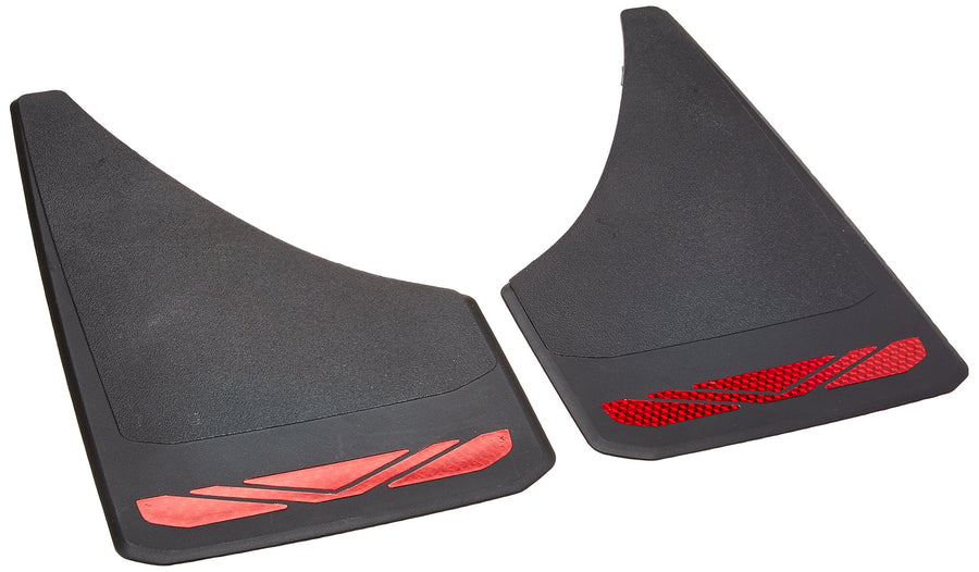 4649 RoadSport 'A' Series Universal Fit Premiere Splash Guard (Black with Red Prism; 12-3/4" Height x 7-3/8" Wide)