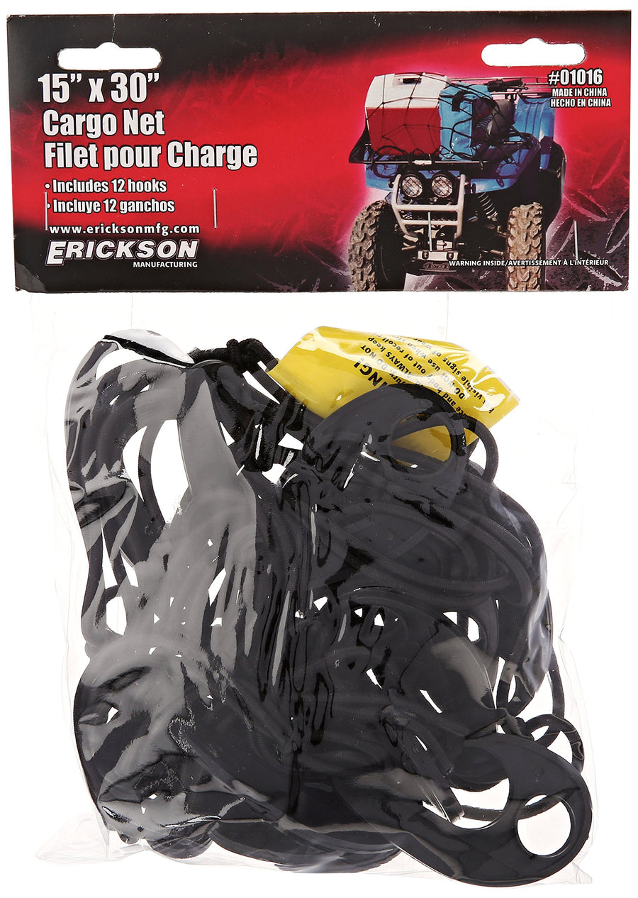 Black Erickson 01016 15" x 30" Cargo Net