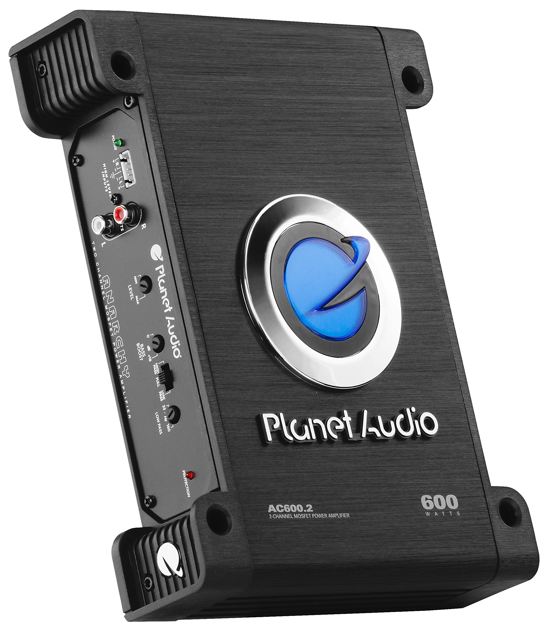 Planet Audio 2 Channel Car Amplifier AC600.2 - 600 High Output, Full Range, Class A/B, 2-4 Ohm Stable, Mosfet Power Supply, Bridgeable