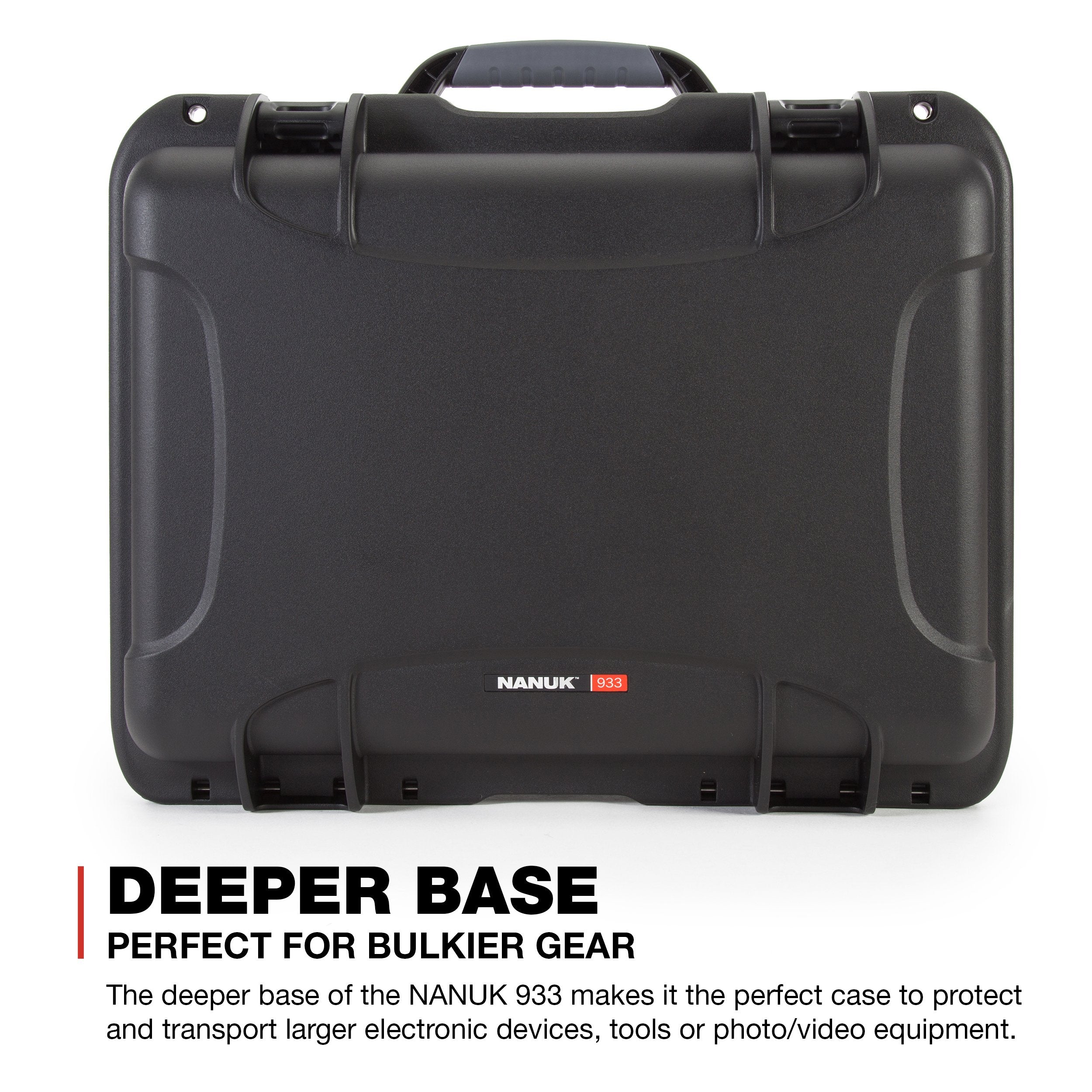 Waterproof Nanuk 933 Hard Case with Padded Dividers - Black