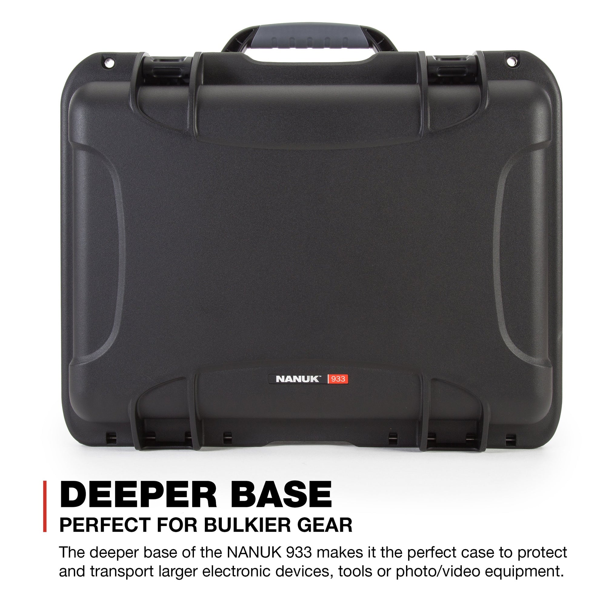 Waterproof Nanuk 933 Hard Case with Padded Dividers - Black