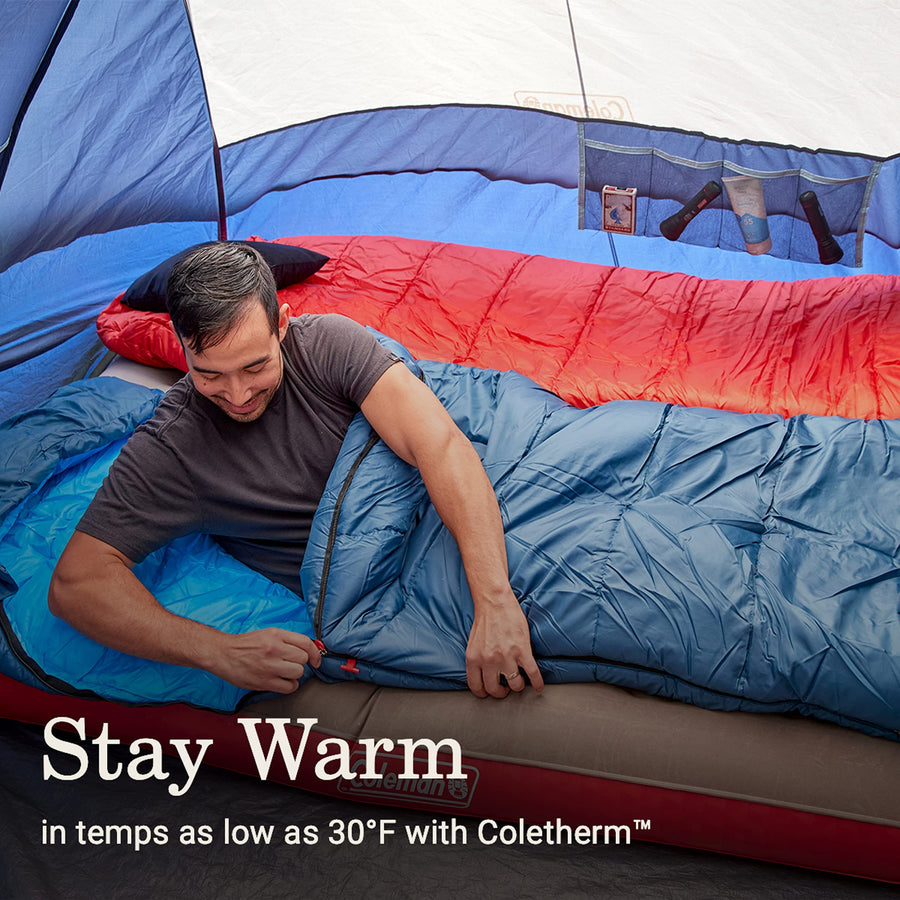 Tidelands Coleman Sleeping Bag—30° Big & Tall Mummy Sleeping Bag for Adults