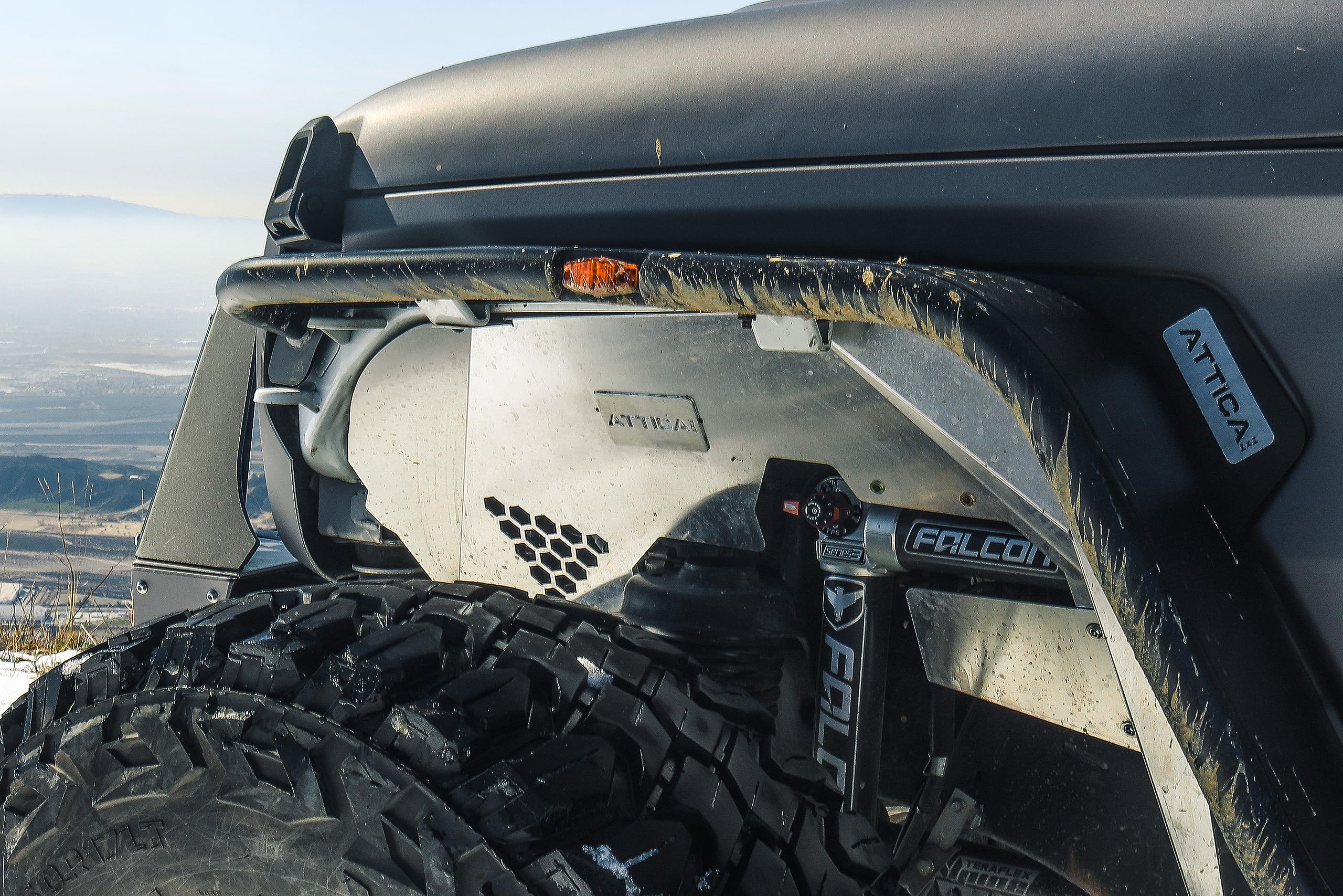 Attica4x4 Cobra Tek - Terra Series Inner Fender Liner | Compatible with Jeep Wrangler JL (2018-2023) | Aluminum Protection and Style | Silver Finish.