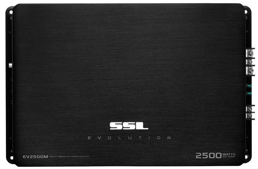 Evolution Sound Storm Laboratories EV2500M 2500 Watt, 2 Ohm Stable Class A/B, Monoblock, MOSFET Car Amplifier with Remote Subwoofer Control