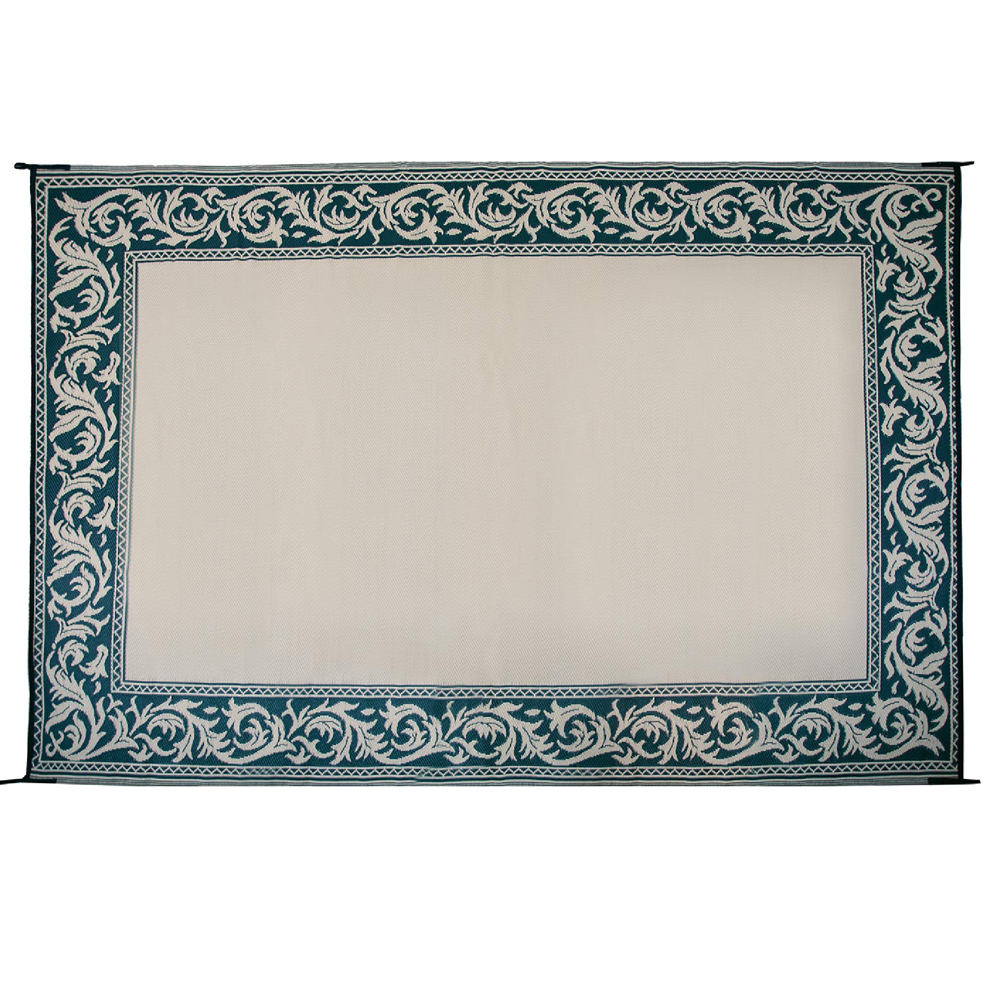 Ming's Mark RD4 Reversible Stylish Camping Patio Mat - 6' x 9', Green/Beige