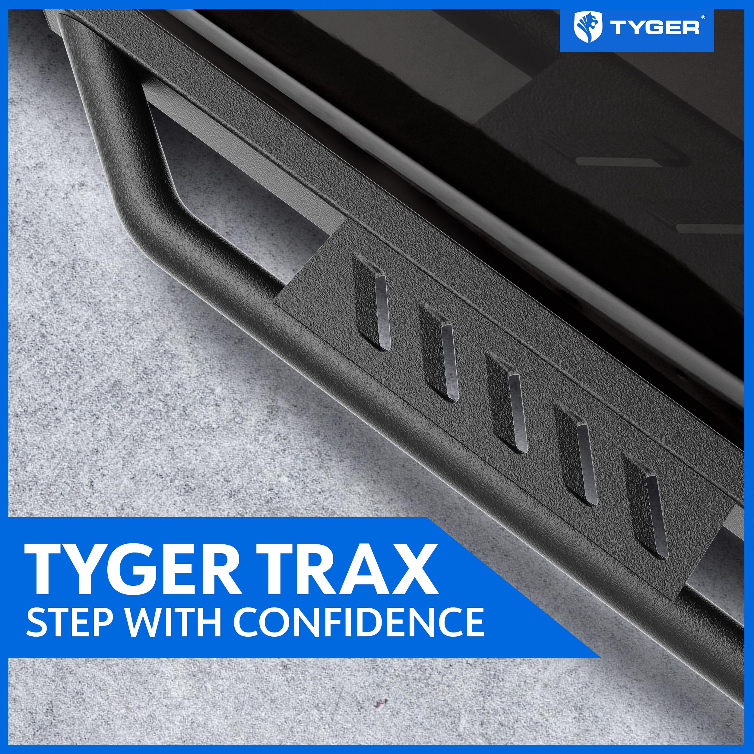 Tyger Auto Trax Nerf Bars with Compatible 2019-2026 Chevy Silverado GMC Sierra 1500; 2020-2026 2500 3500HD | Crew Cab | TG-NB7C20248 | Drop Step Side Step Rail Running Board