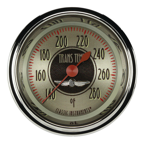 All American Nickel Classic Instruments 2 1/8" Transmission Temperature Gauge Full Sweep