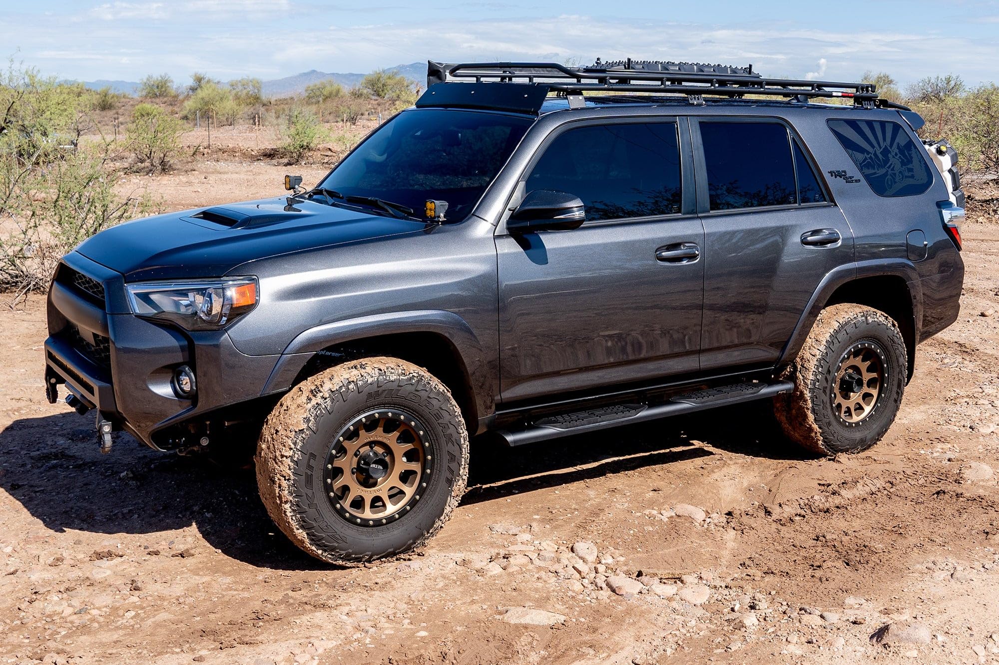 5in Oval Style Raptor Series Running Boards Steps Black Aluminum | Part 2007-0467BT