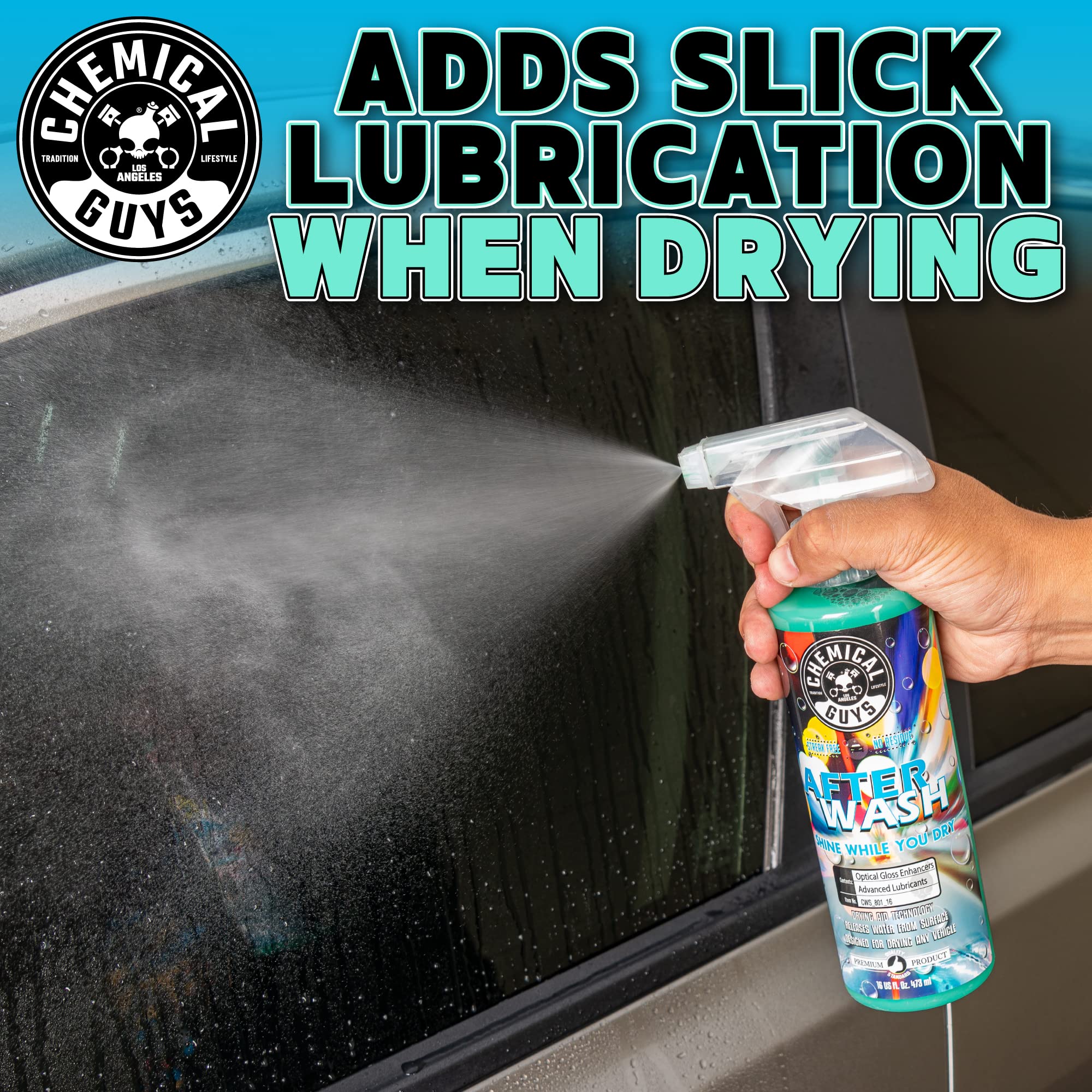 After Wash Chemical Guys CWS_801 Sprayable Gloss Boosting Car Wash Drying Aid (Helps Reduce Water Spots), 128 fl oz (1 Gallon)