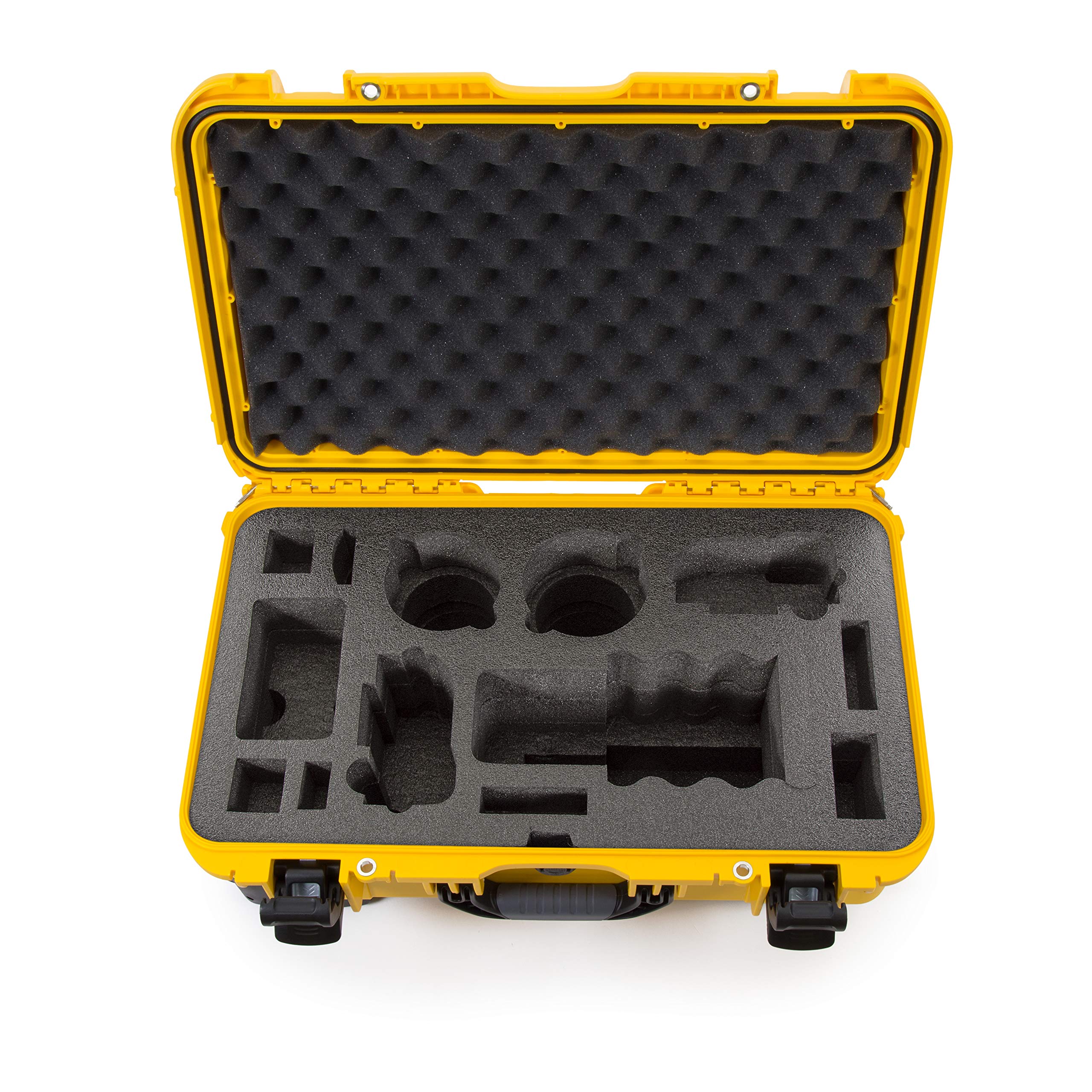 Waterproof Nanuk 935 Carry-On Hard Case with Custom Foam Insert for Sony a7R Size Camera w/Wheels - Yellow