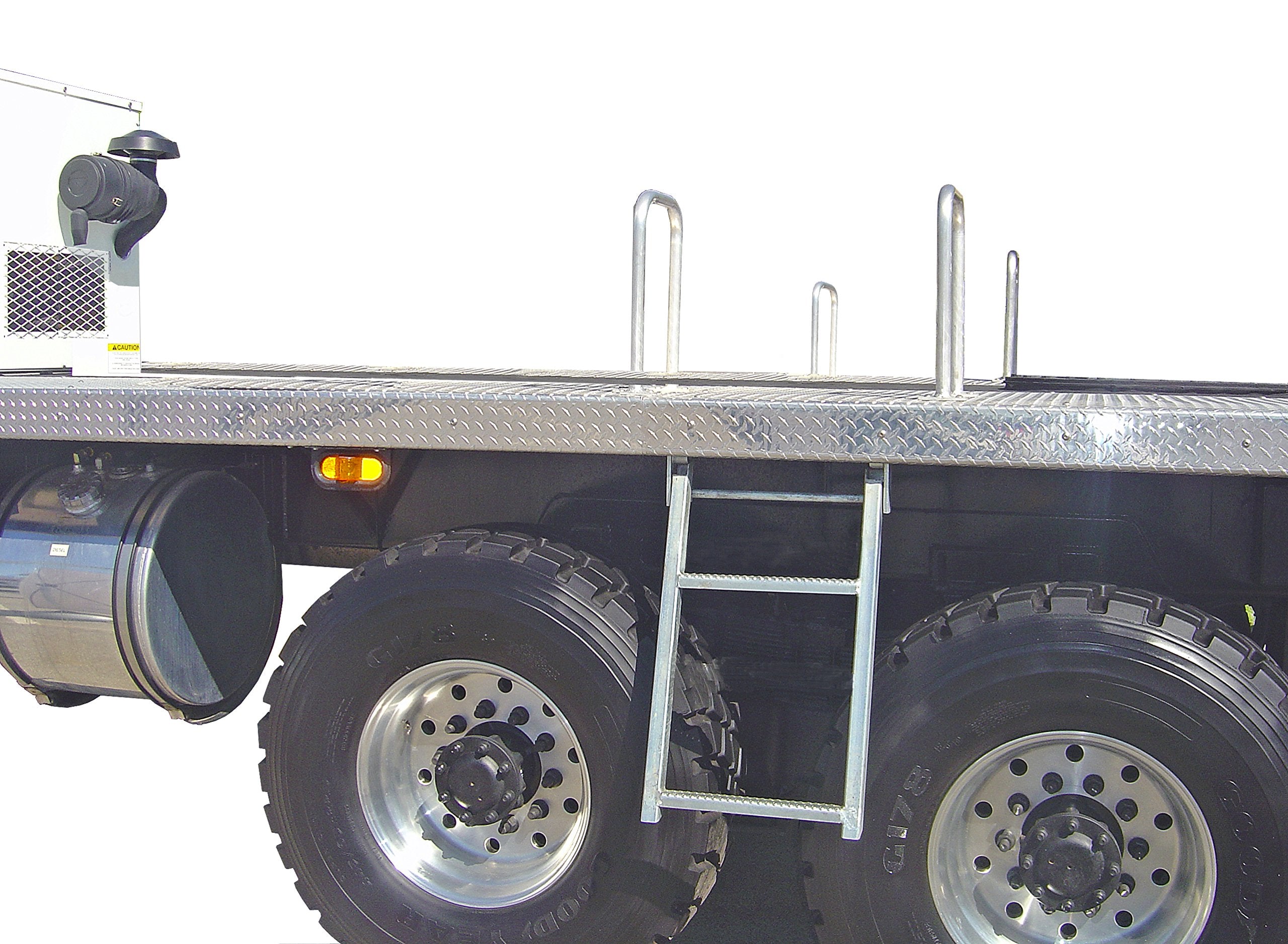 Stainless Steel Buyers Products RS2SS 2-Rung Retractable Truck Step, 17.38 x 30.25 Inch, Non-Slip Treads, 14 Inch Bolt Center, 400 lb Capacity, Finish, Folds Away, Durable for Trucks & Trailers