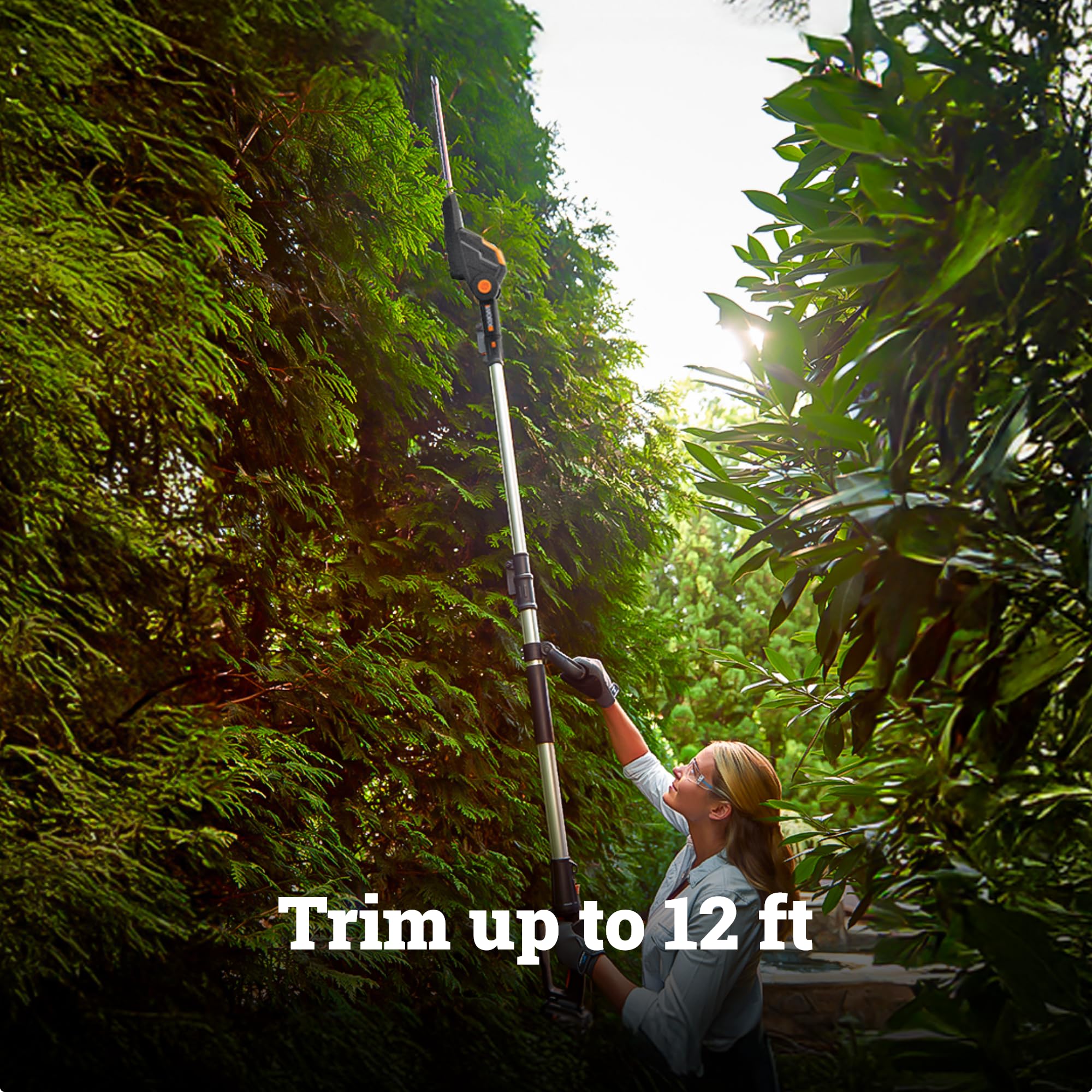 20V WORX WG252 2-in-1 Attachment Capable Hedge Trimmer
