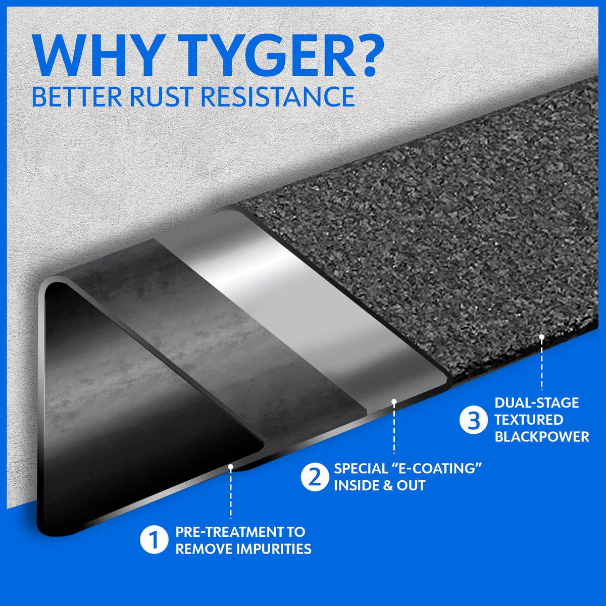 Tyger Auto LanderX Running Board 2018-2026 Compatible with Jeep Wrangler JL 4-Door (Not Fit JK) | TG-LX3J82628 | Drop Step Side Step Rail Nerf Bars