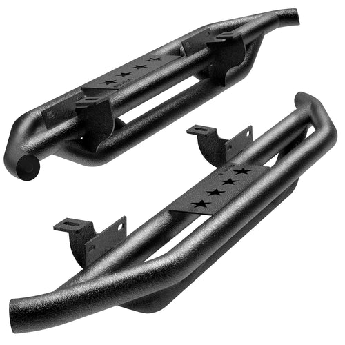 Tyger Auto Compatible with 2007-2018 Jeep Wrangler JK 2-Door Star Armor | TG-JA2J2240B | Side Step Rails Nerf Bars Running Boards