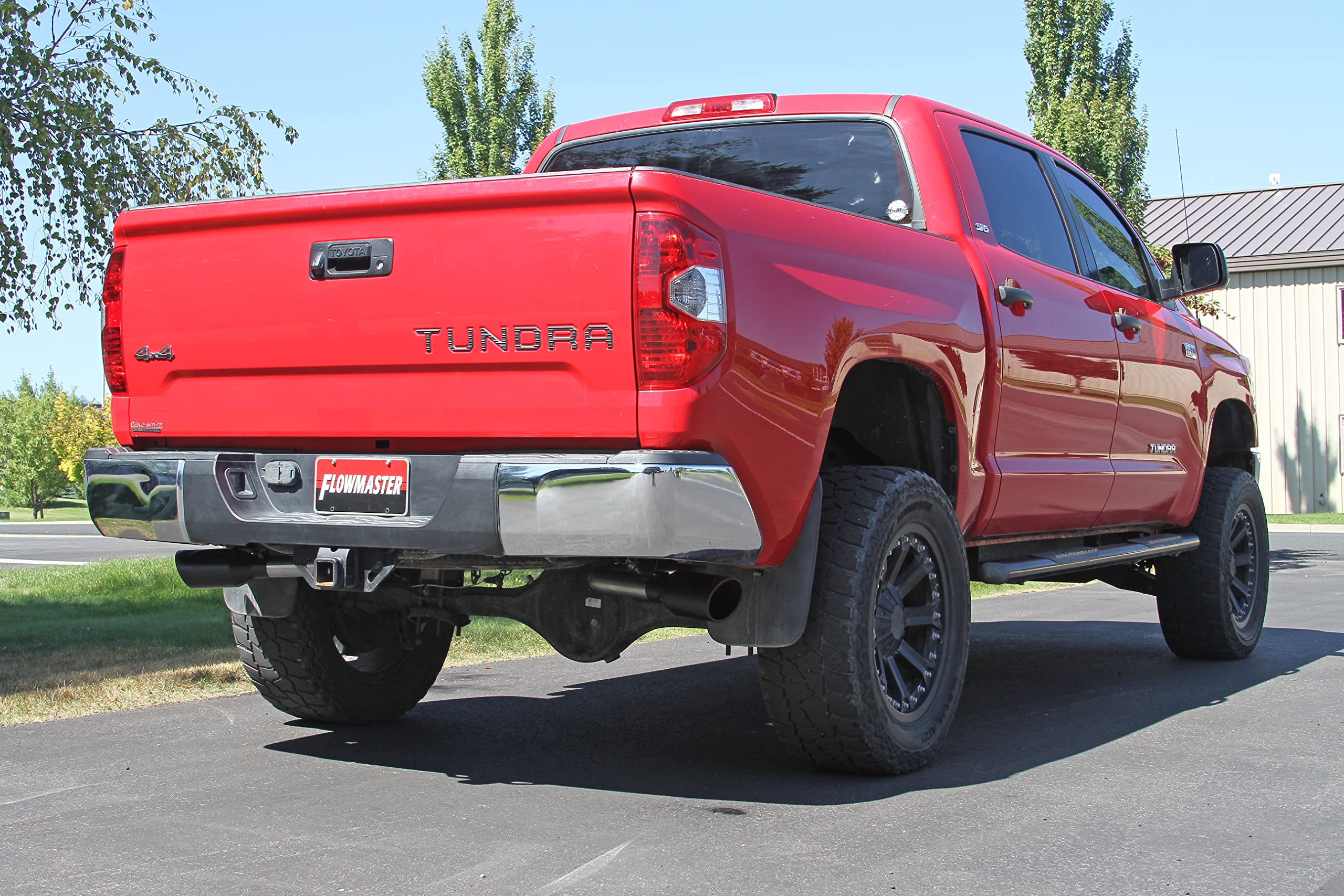 Flowmaster FlowFX 717664 Cat-Back Exhaust Kit 2.5 Inch 409 Stainless Steel 4.5 Inch Black Ceramic Tips Compatible with 2009-2021 Toyota Tundra 4.0L 4.6L 4.7L 5.7L 2/4WD