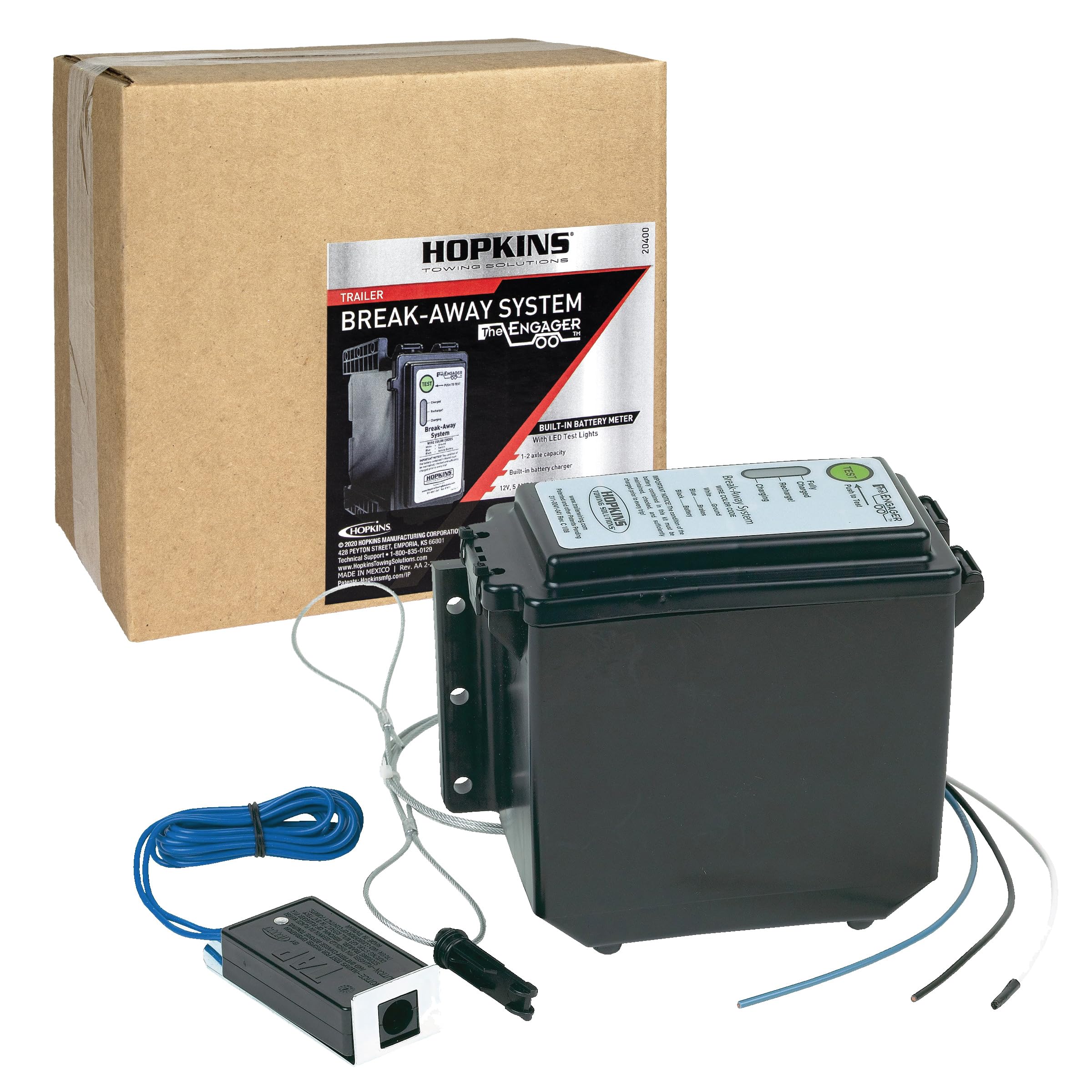 Engager FT Break Away System with LED Battery Monitor Hopkins Towing Solutions 20400