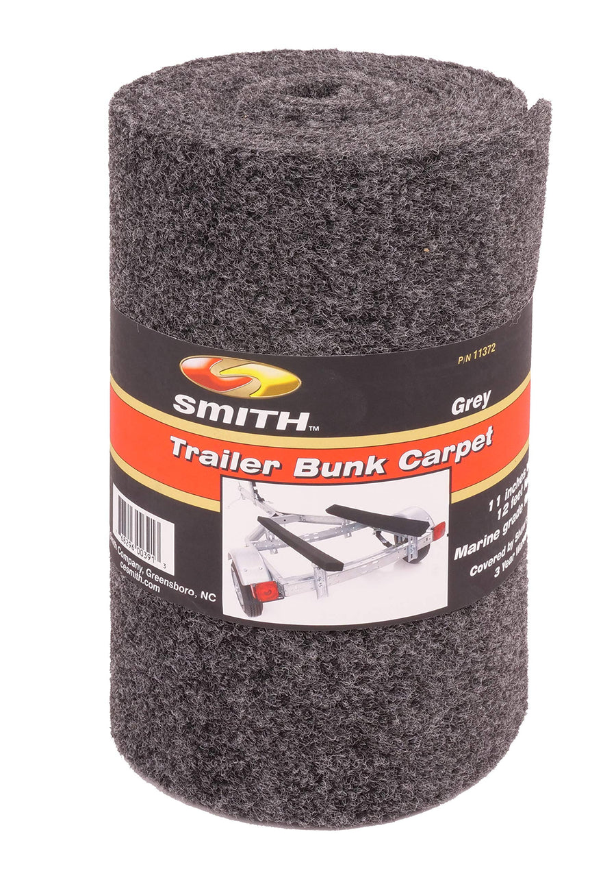 Trailer Roll Carpet - CE Smith - Boat & Trailer Accessories & Replacement Part - 11” x 12’ - Grey (11372)