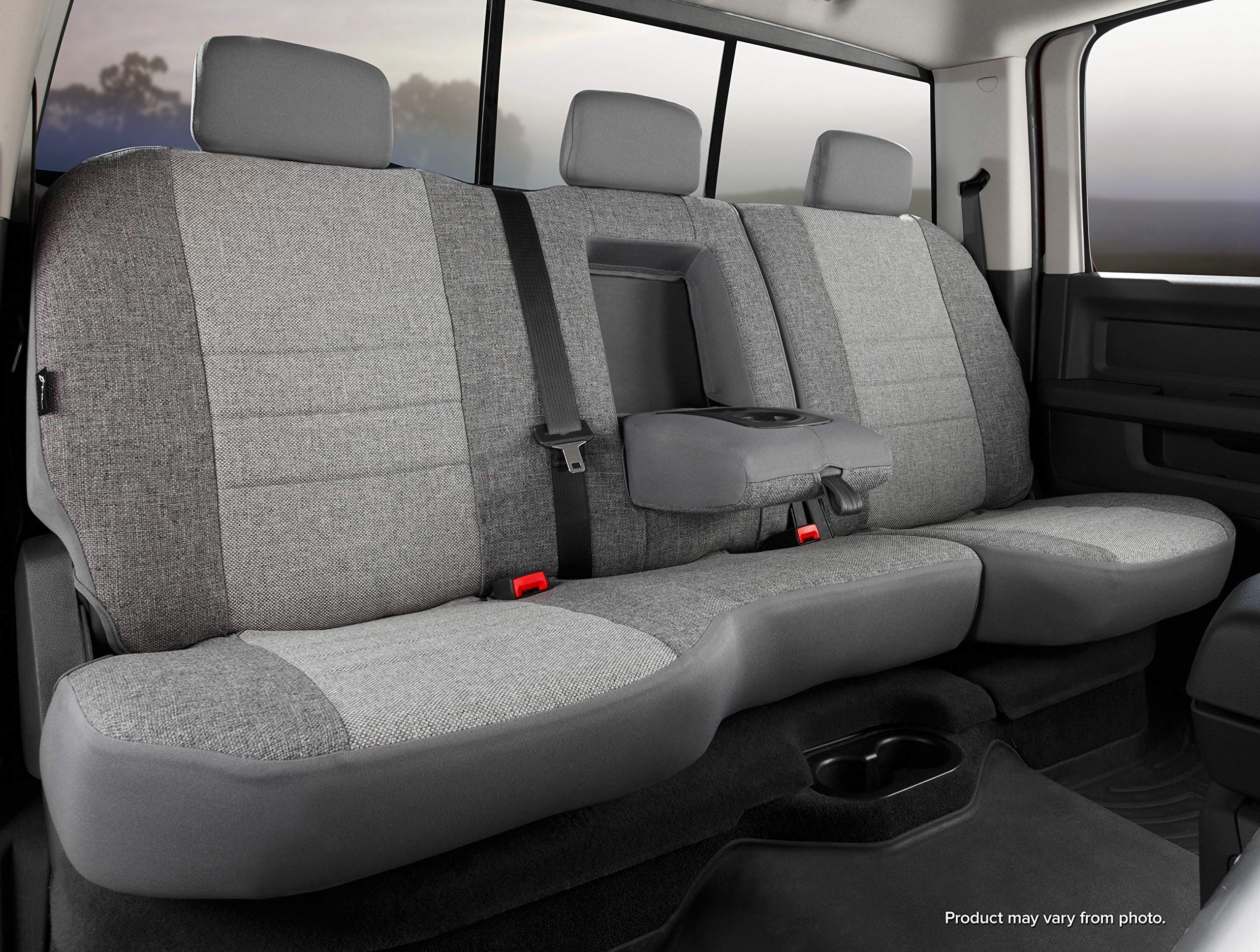 Gray Fia OE32-54 Custom Fit Rear Seat Cover Split Seat 40/60 - Tweed (Gray)