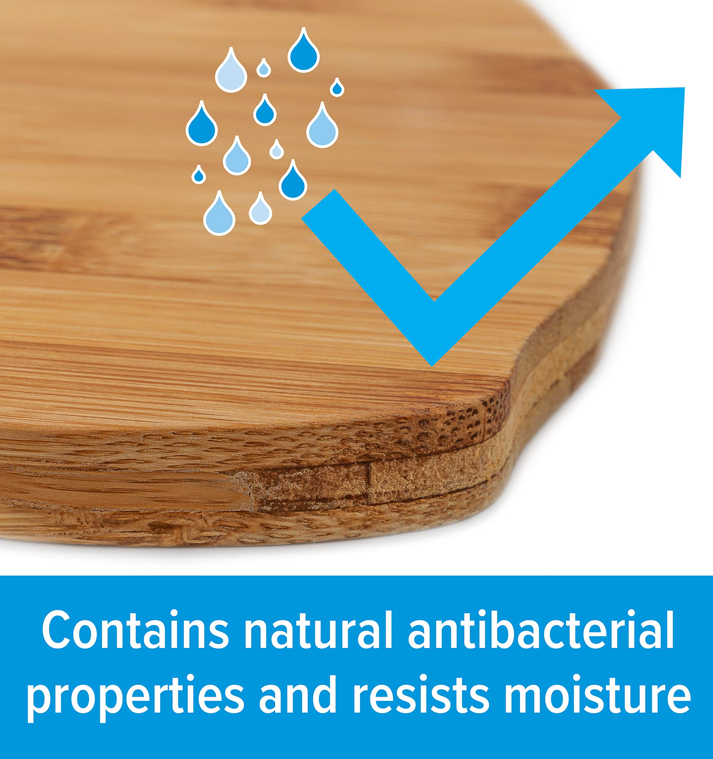 Bamboo Cutting Board Camco 53112, North Carolina-Shaped - Perfect for Kitchen Use or Wall Decoration - Moisture Resistant