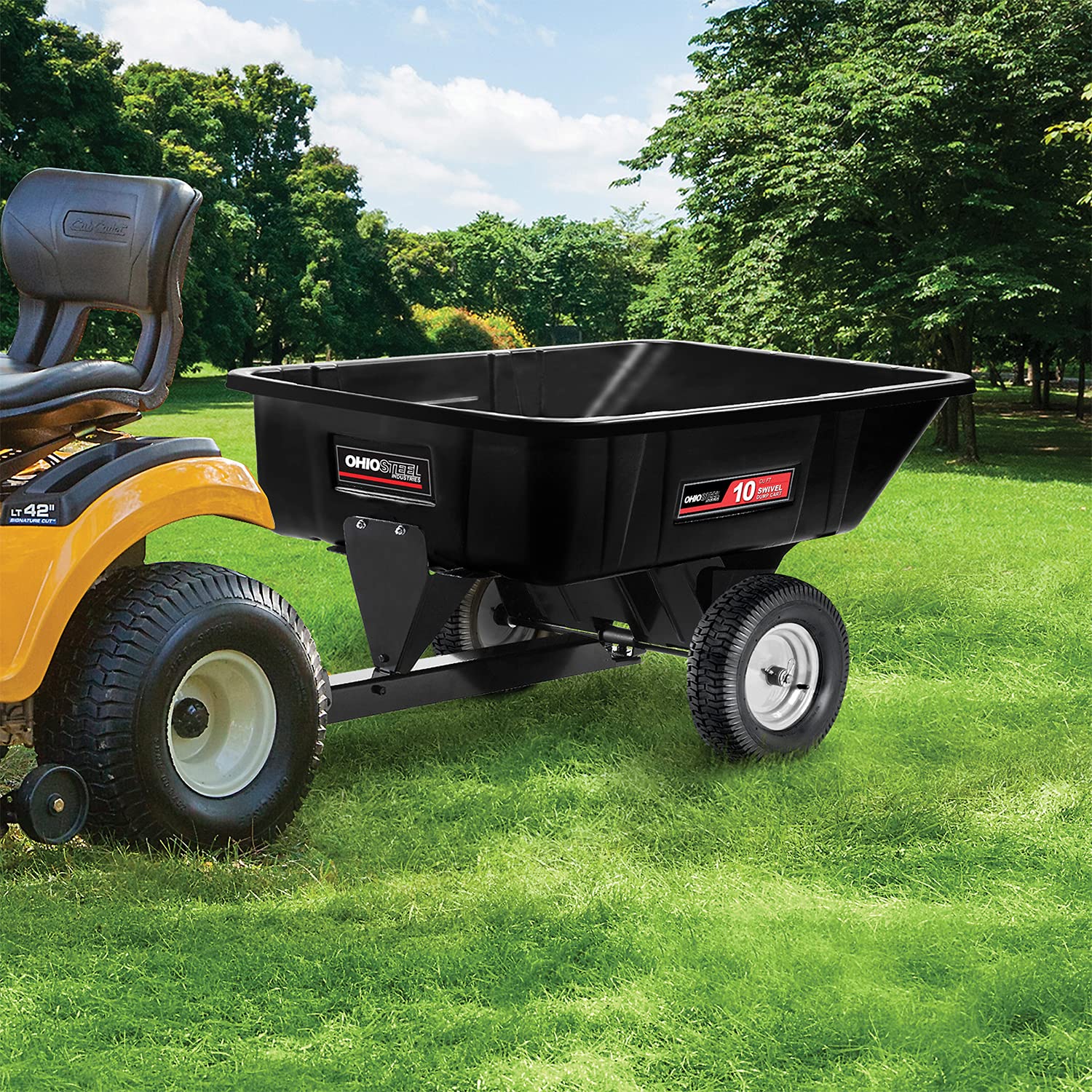 Poly Swivel Dump Cart Ohio Steel 3040P-SD, 10 cu.ft., 600 lb Load Capacity