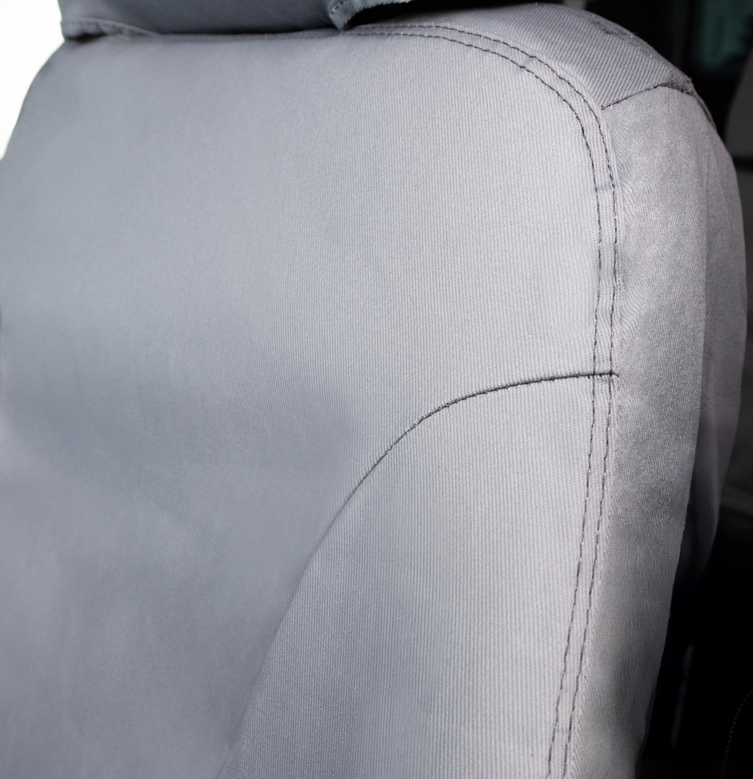 Covercraft Custom Polycotton Seat Covers | Fits 2022-2025 Nissan Pathfinder | 3rd Row 60/40 Bench Seat, Grey