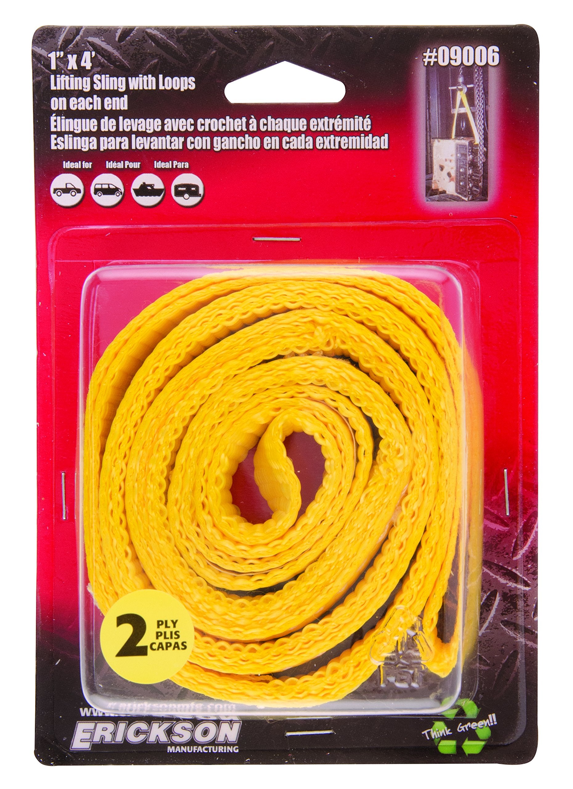1" x 4' Double Ply Eye Ends Erickson Lift Sling 09006