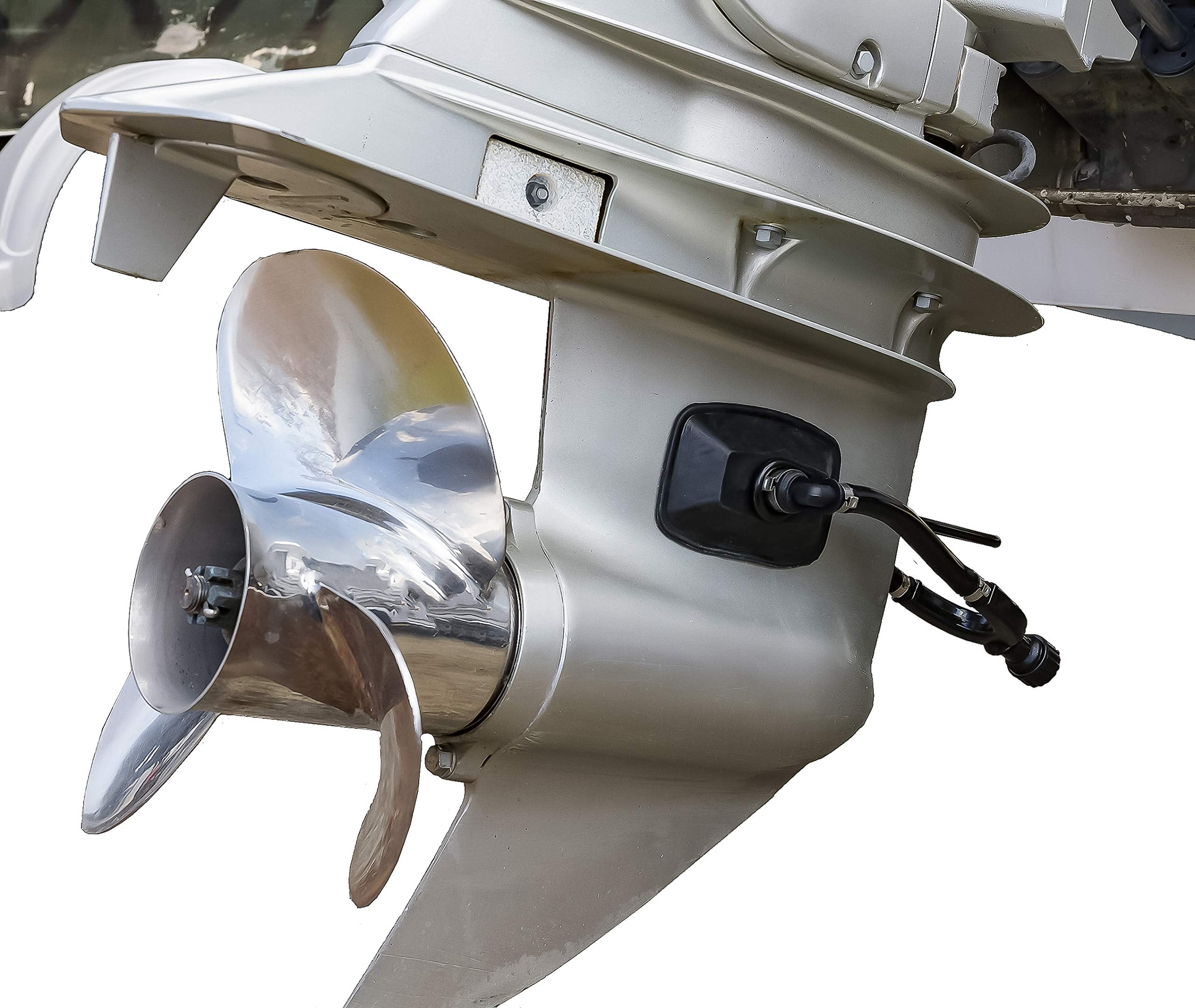 Camco Dual Water Feed Boat Motor Flusher - Boat Muffs Flush Contaminates Out of Your Engine - Dual Input Design - Connects to Standard Water Hoses - Accessories for Winterization (50141)