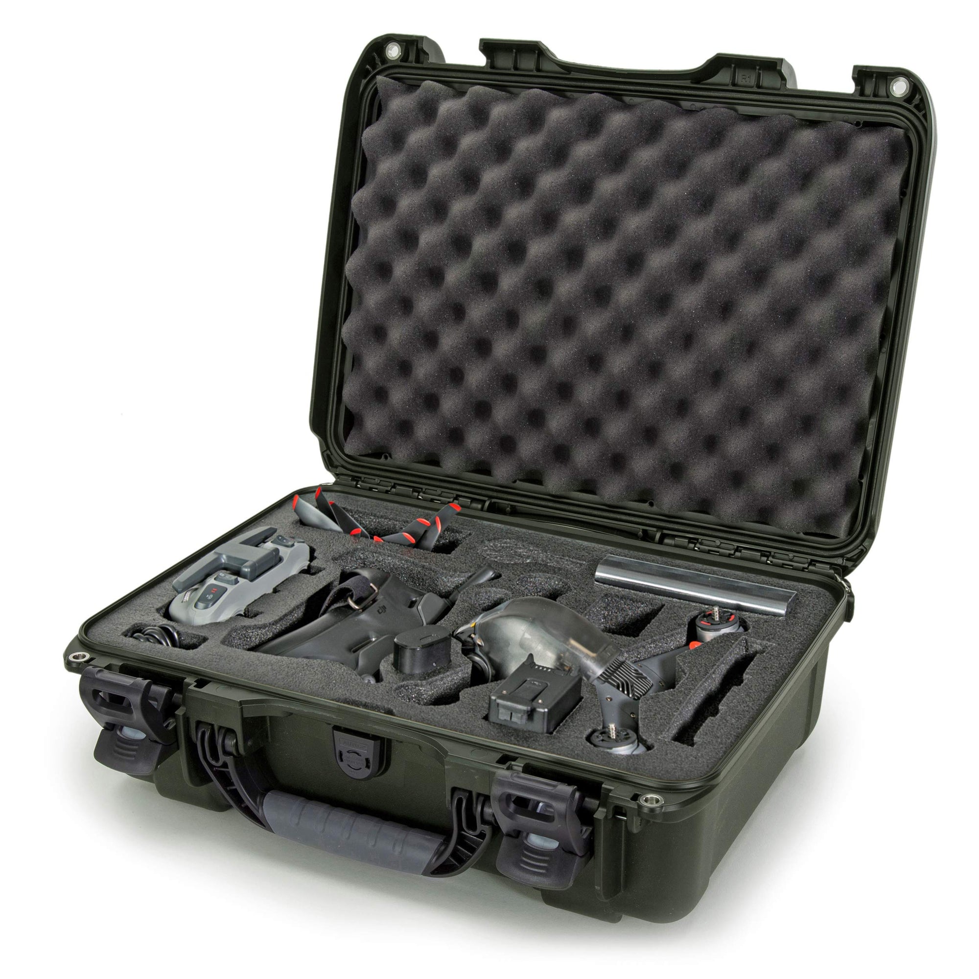 Nanuk Waterproof Hard Case 925 with Foam Insert for DJI FPV Fly More Kit - Olive (925-FPVG6)