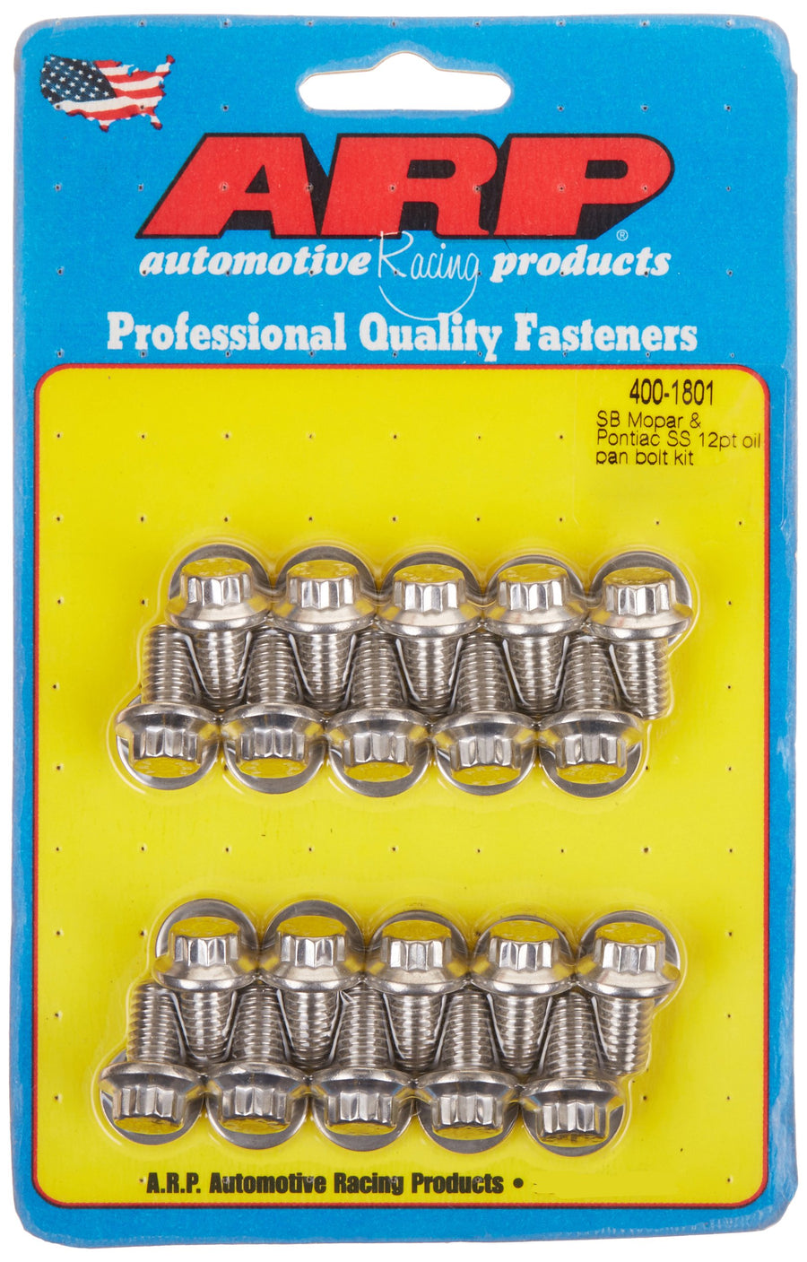 ARP Stainless Steel 400-1801 Oil Pan Bolt Kit