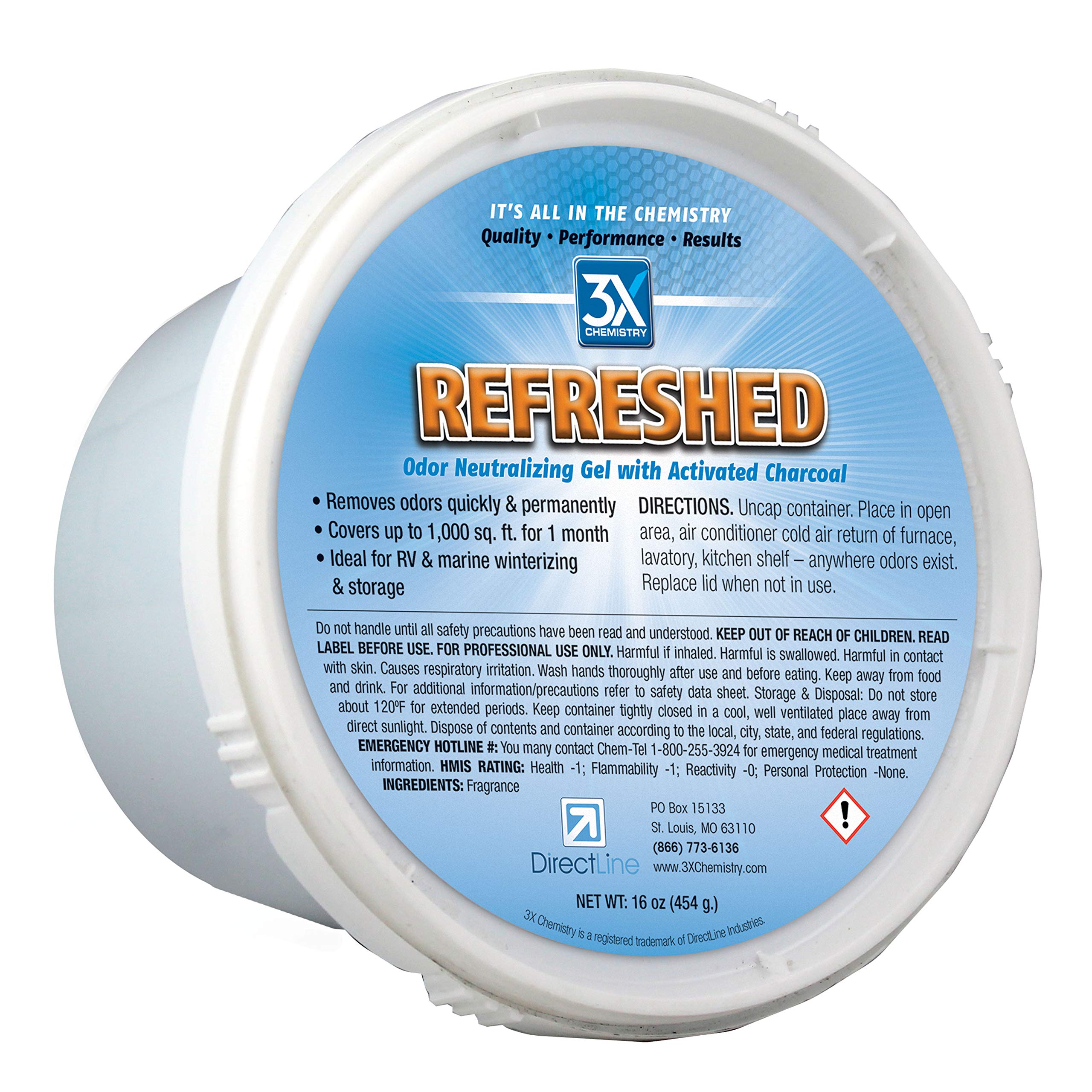 468098 3X:Chemistry Refreshed Activated Charcoal Odor Neutralizer - 16 oz. Tub