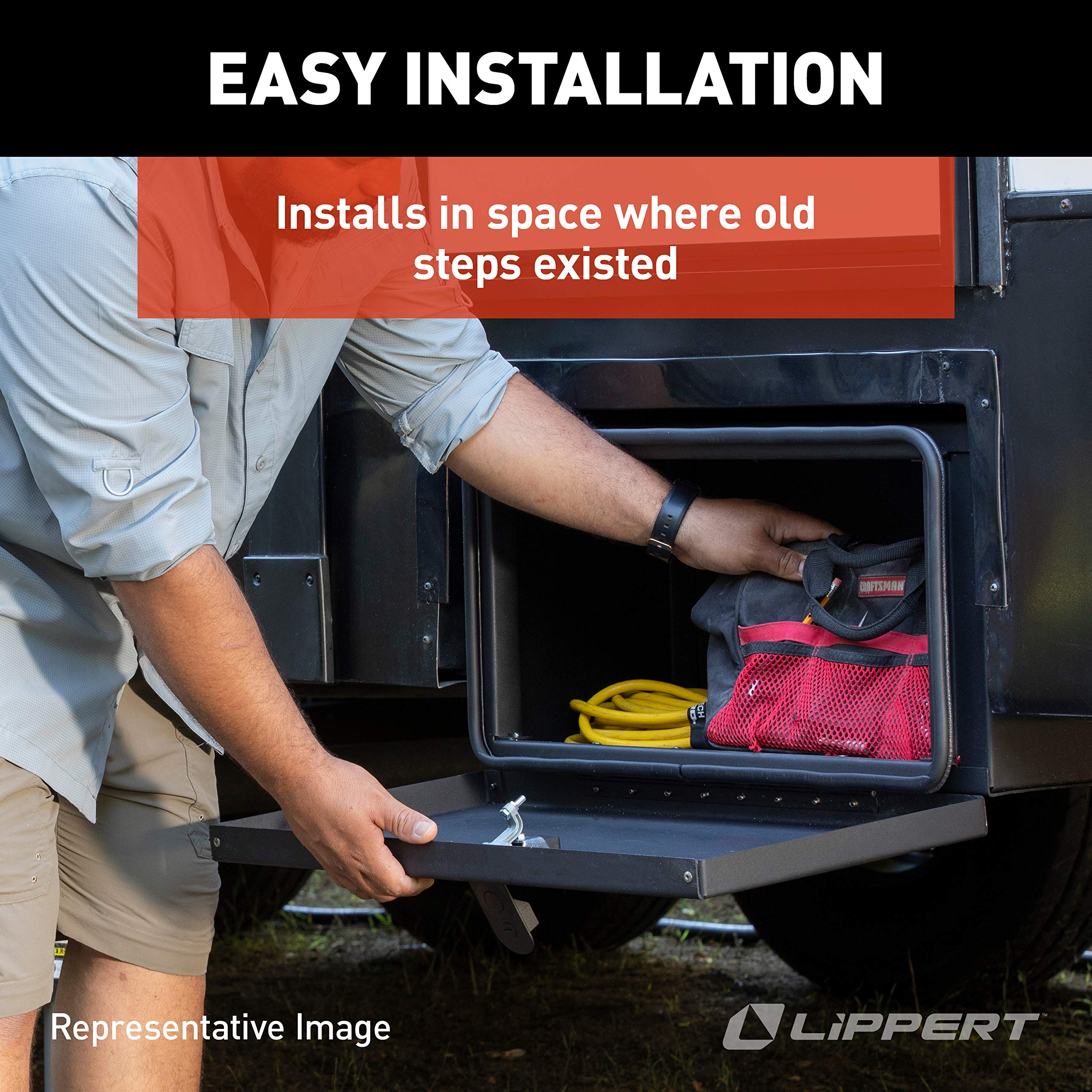 664640 Lippert Components SolidStep Storage Box