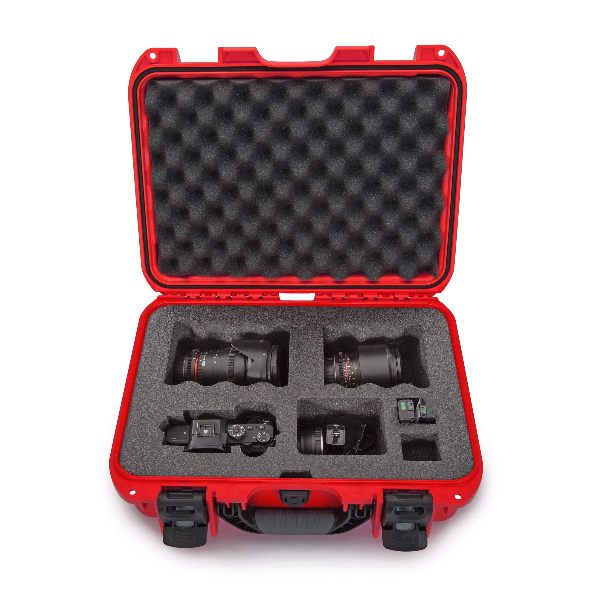 Waterproof Hard Case Nanuk 920 with Custom Foam Insert for Sony A7R Size Camera - Red (920-ESON9)