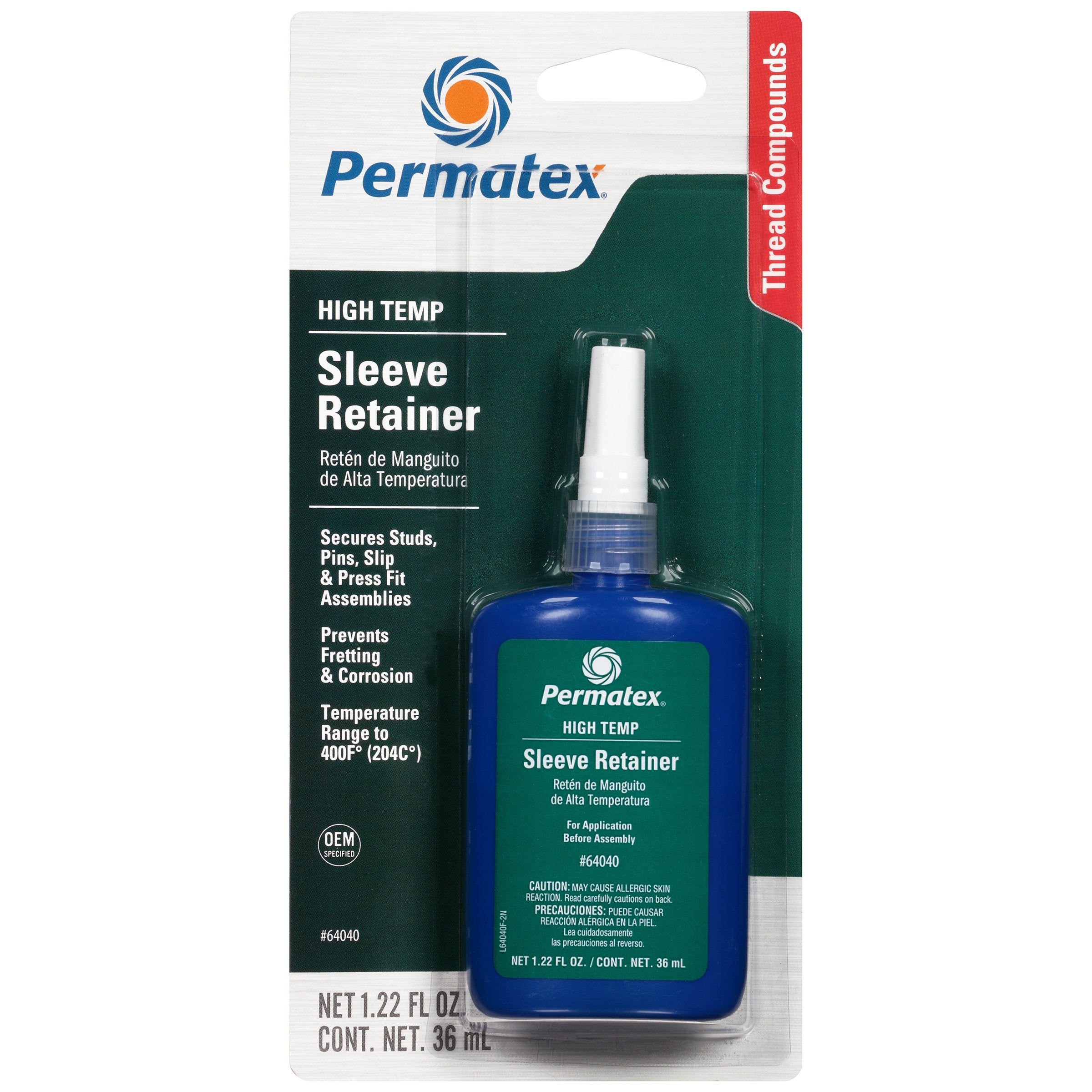 High Temperature Permatex Sleeve Retainer, 36 ml