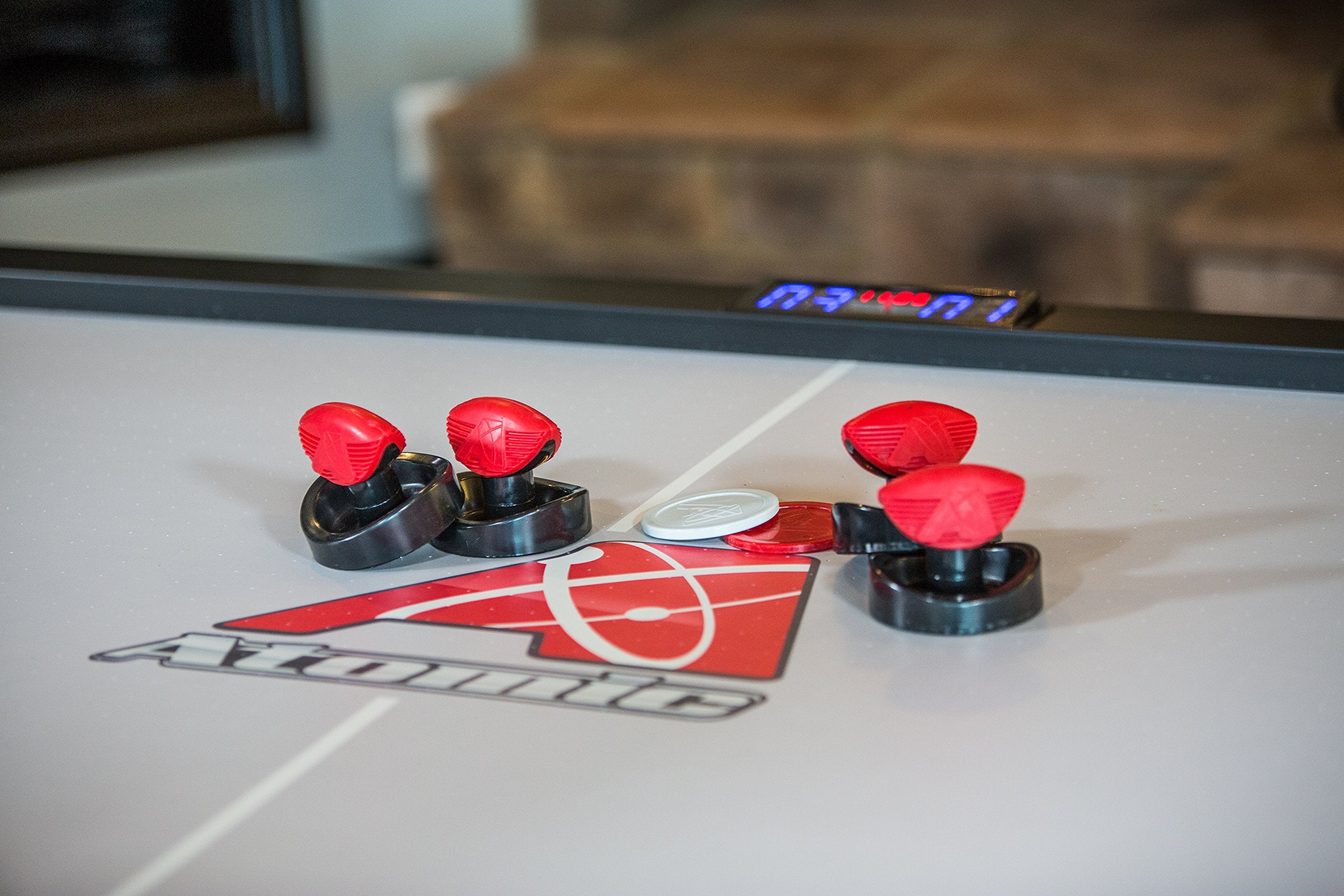 Atomic 8' AH800 Air Hockey Table with High Powered Blower with Advanced Air-Flow System and LED Scoring