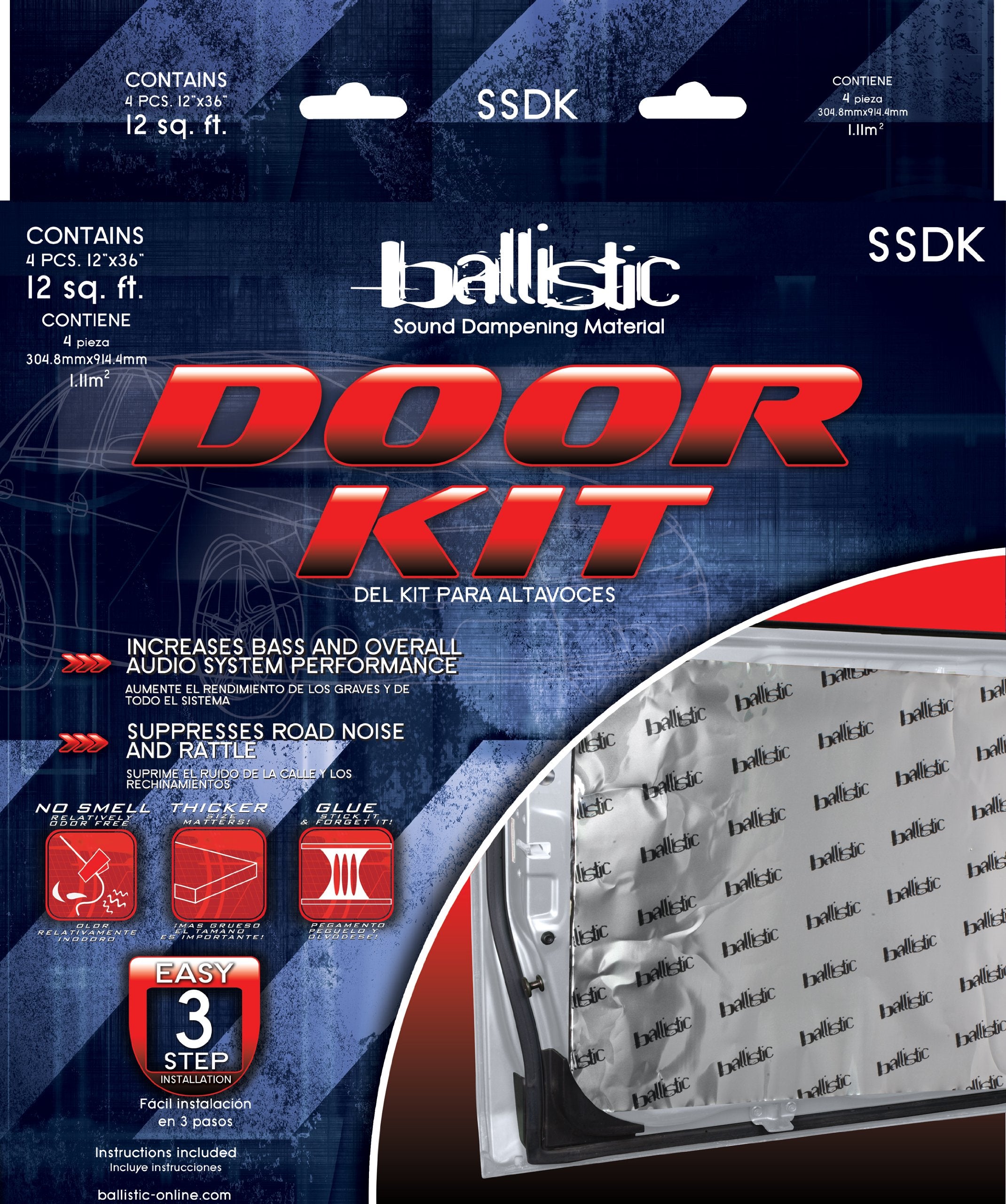 Metra Door Kit Ballistic 4 Pieces 12X36