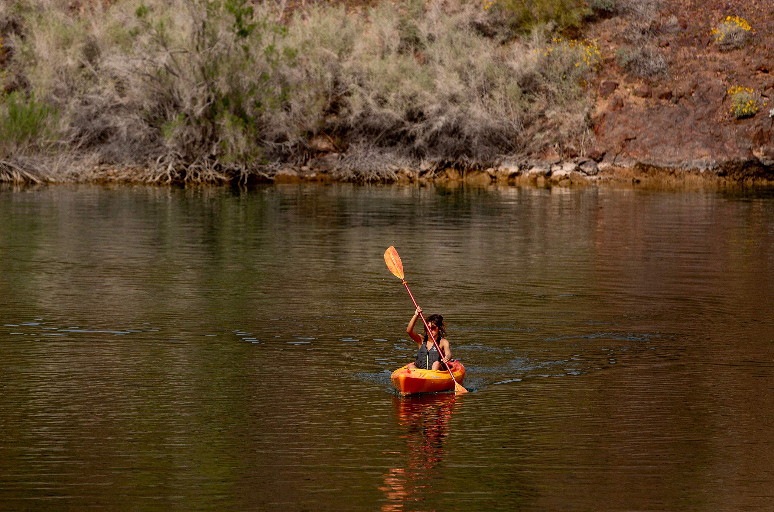 Kayaks Perception 10 | Sit Inside Kayak for Adults and Kids | Recreational and Multi-Water Kayak with Selfie Slot | 10' |Sunset