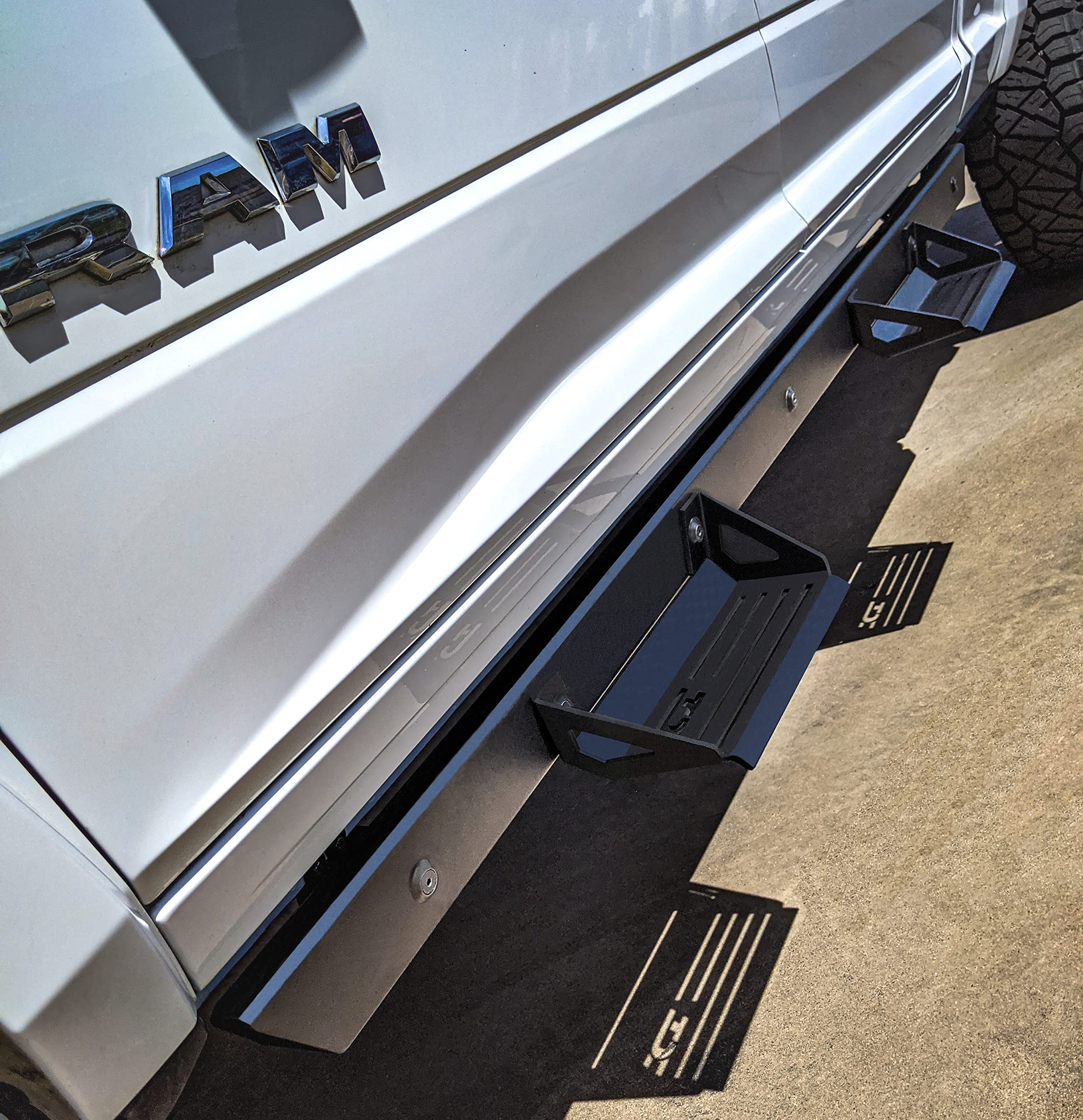 ICI Aluminum Side Steps Compatible with 2009-2018 Dodge Ram 1500 2010-2019 2500/3500 Crew Cab: Alumilite Step Rails