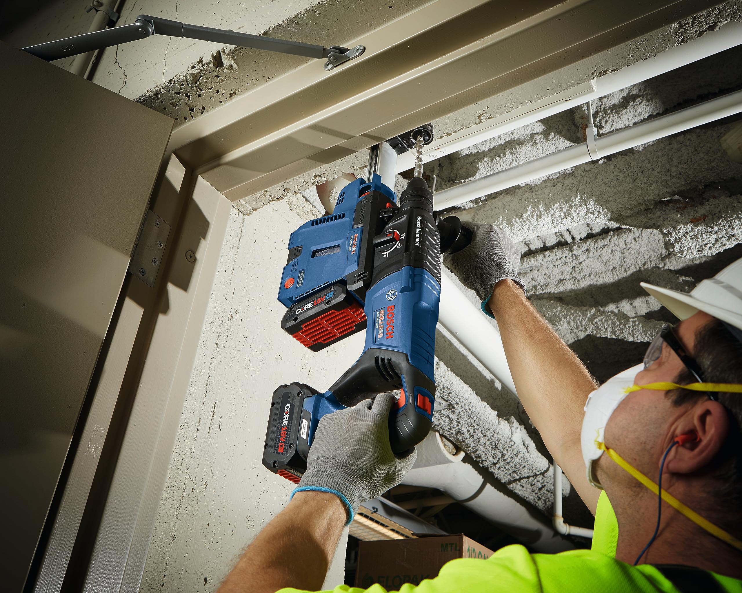 Bosch 18V GBH18V-26DK24 Brushless SDS-plus® Bulldog™ 1 In. Rotary Hammer Kit with (2) CORE18V® 8 Ah High Power Batteries