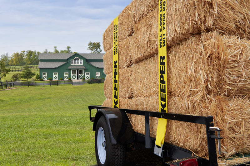 2" x 30' Keeper Heavy Duty Ratchet Tie-Down with Flat Hooks - 3,333 lbs. Working Load Limit